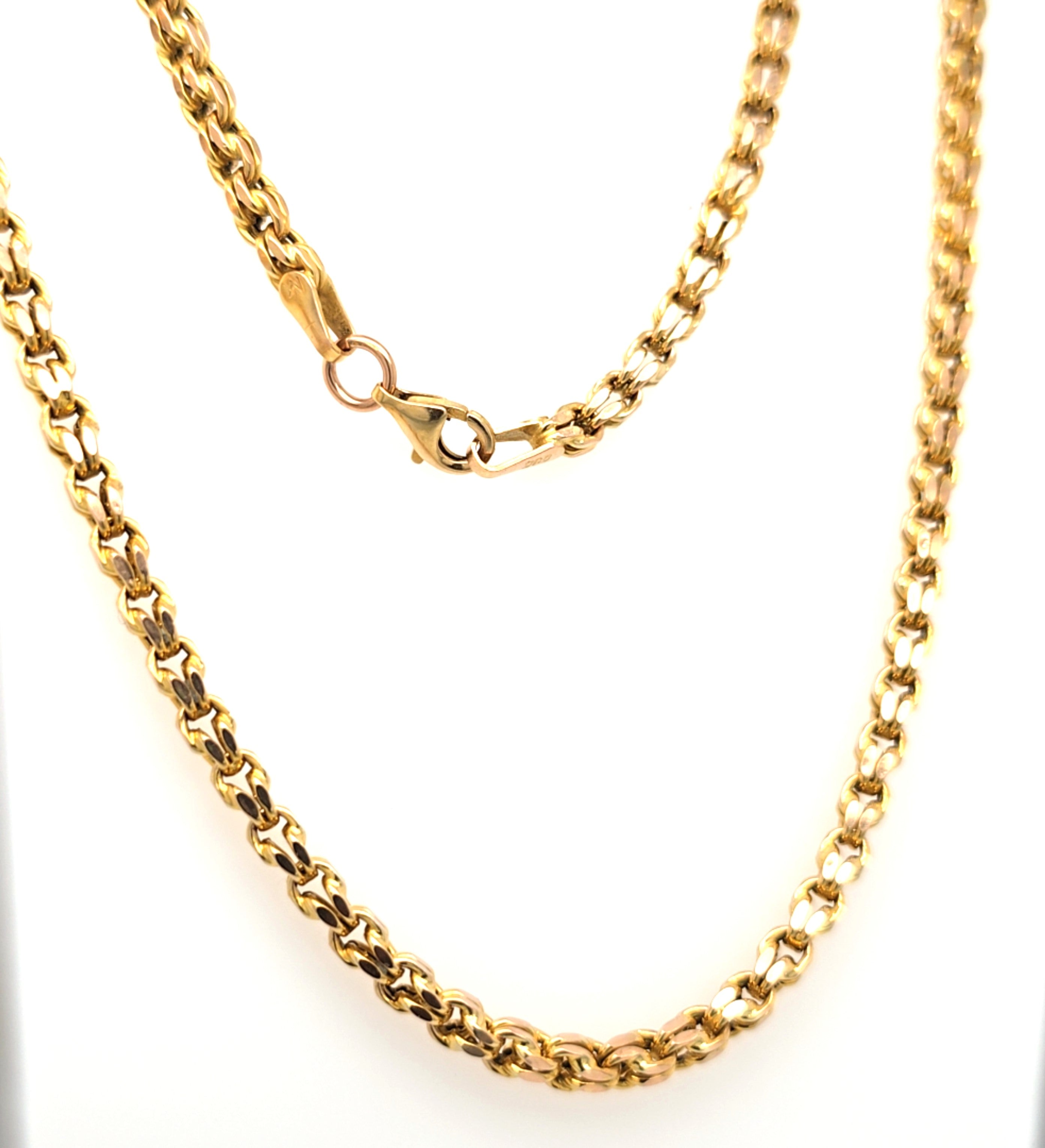 Kette Gelb Gold 585 14 kt 60 cm Unisex Schmuck Geschenk