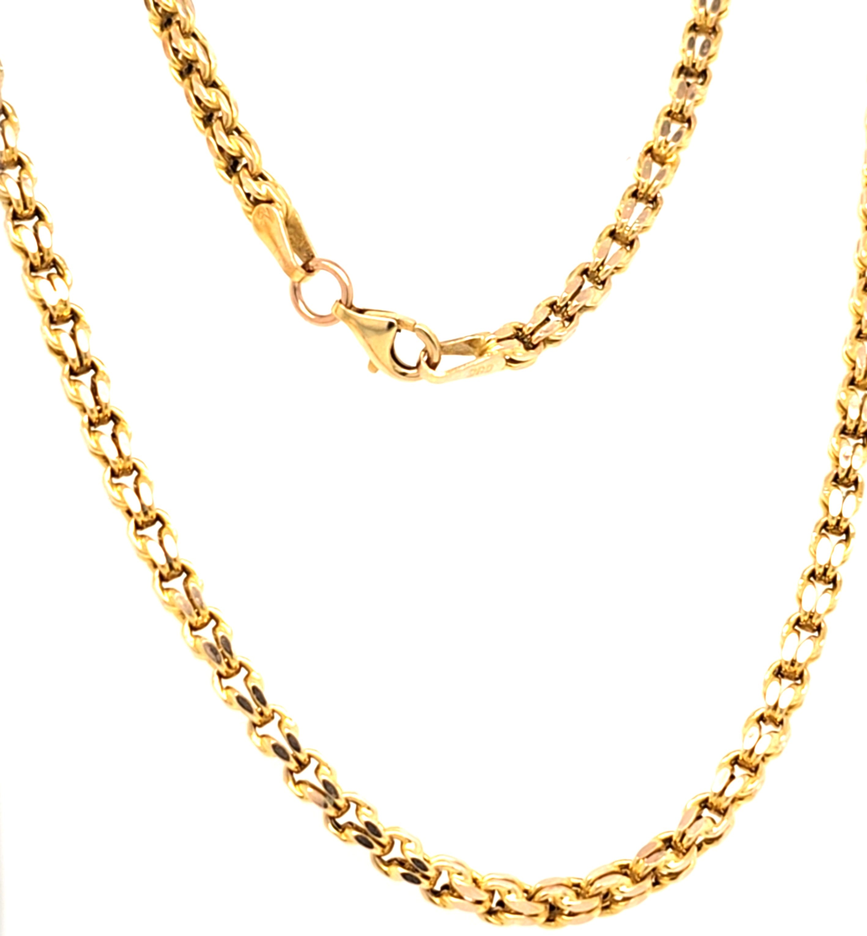 Kette Gelb Gold 585 14 kt 60 cm Unisex Schmuck Geschenk