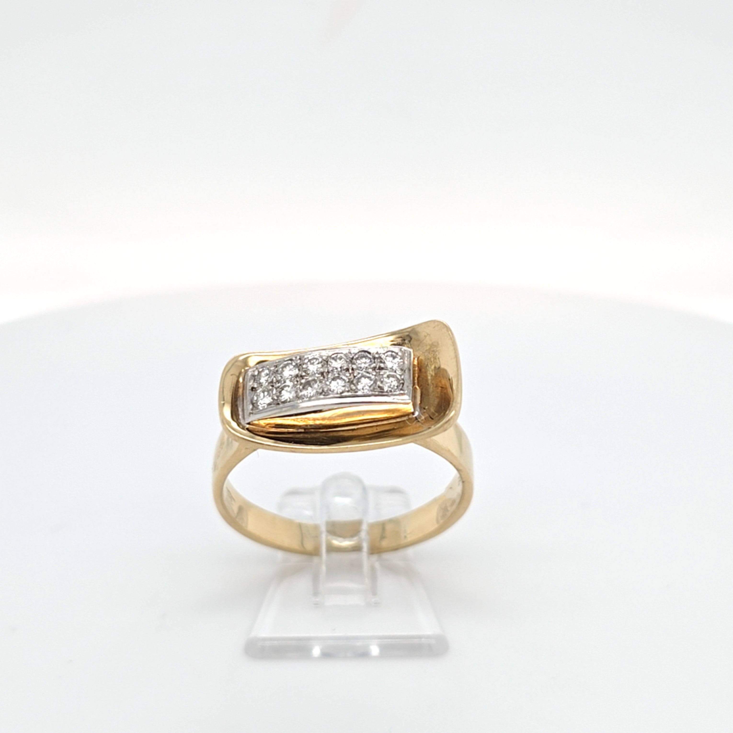 Ring Gelb Weiß Gold 585 Brillanten Damen Schmuck Geschenk