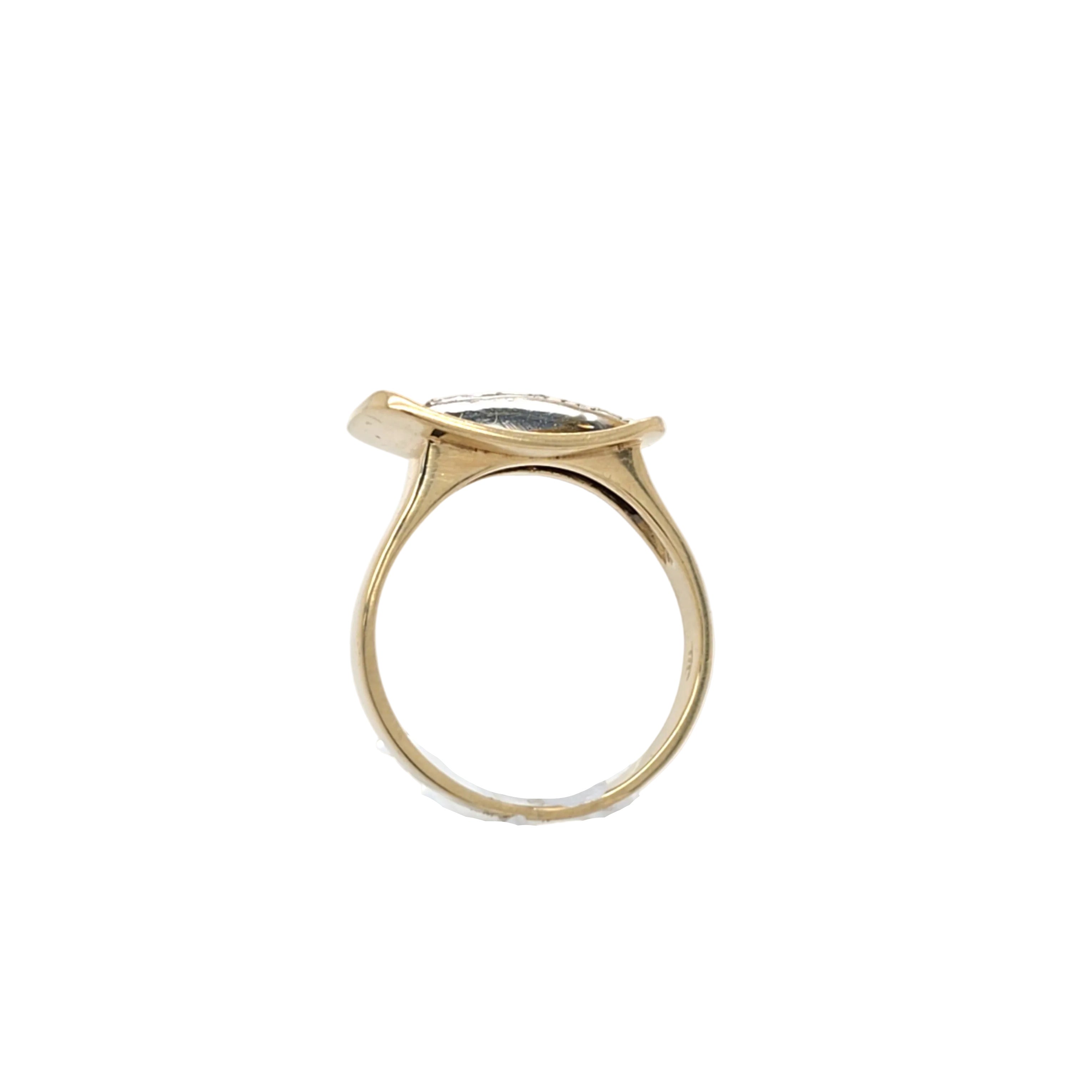 Ring Gelb Weiß Gold 585 Brillanten Damen Schmuck Geschenk