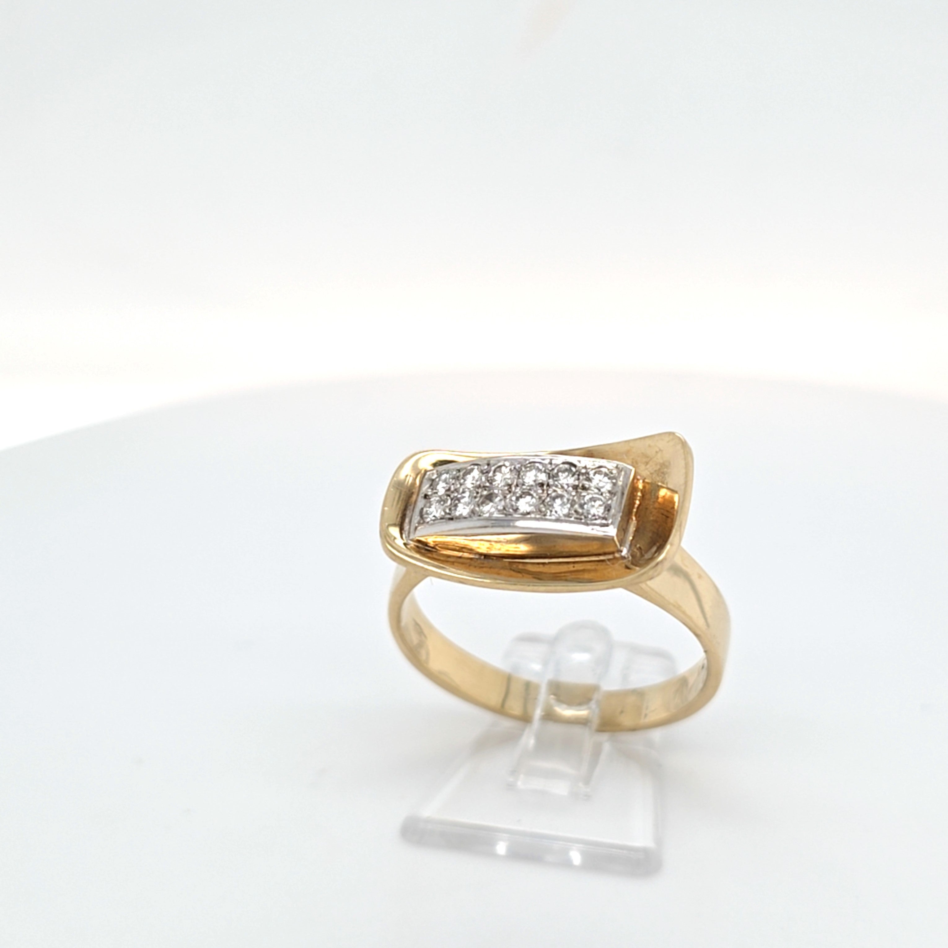 Ring Gelb Weiß Gold 585 Brillanten Damen Schmuck Geschenk