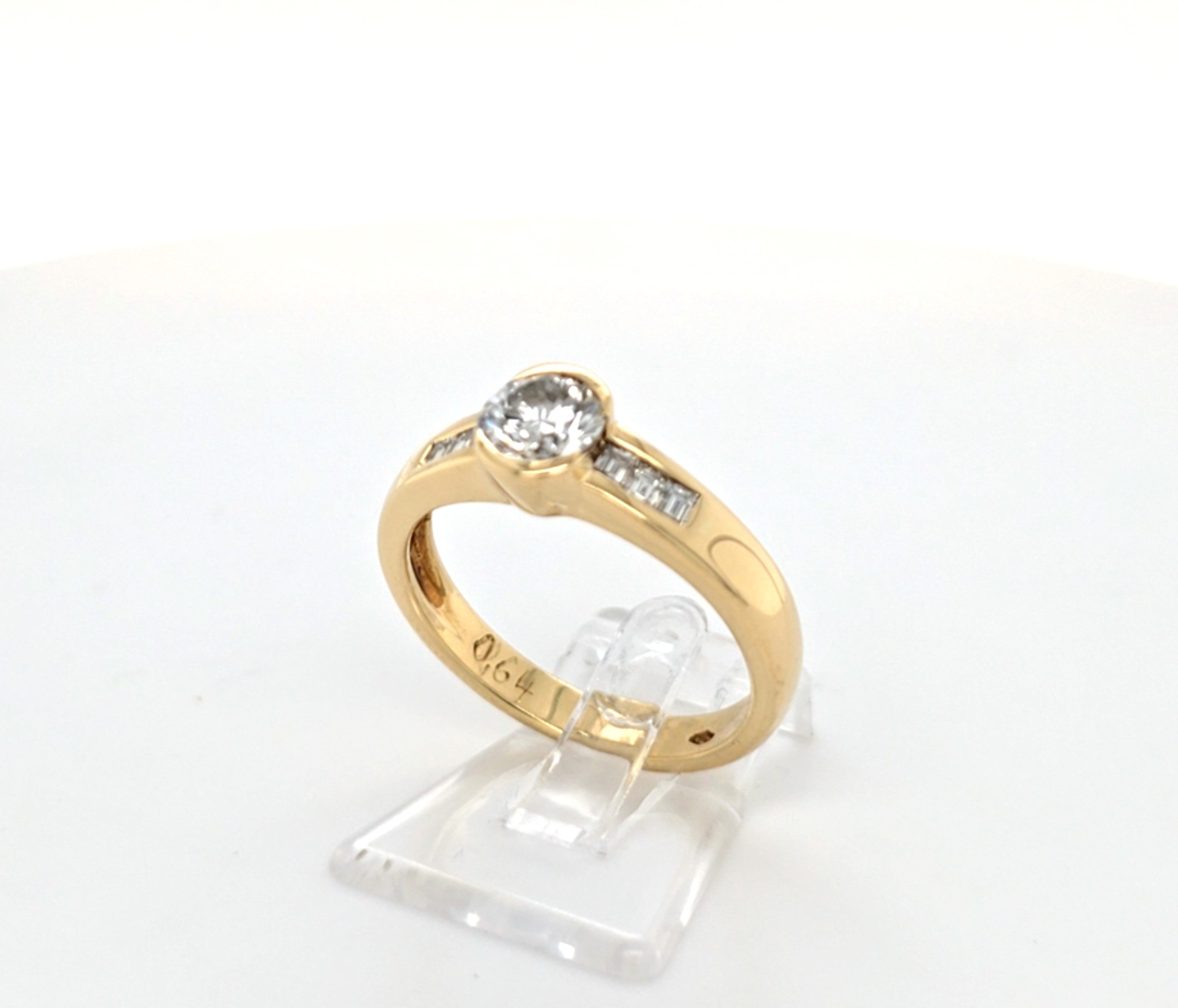 Ring Gelb Gold 585 Brillant Diamanten Schmuck Damen