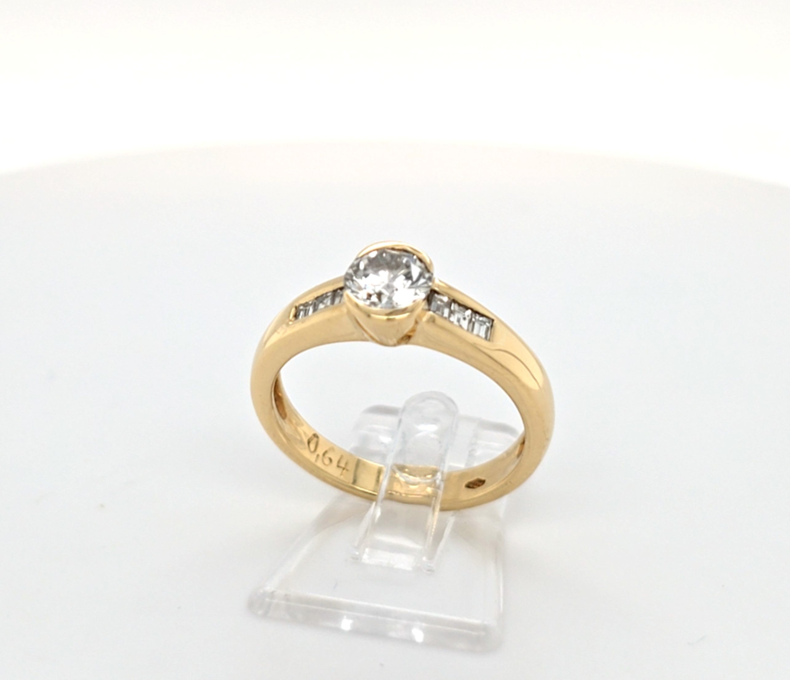Ring Gelb Gold 585 Brillant Diamanten Schmuck Damen