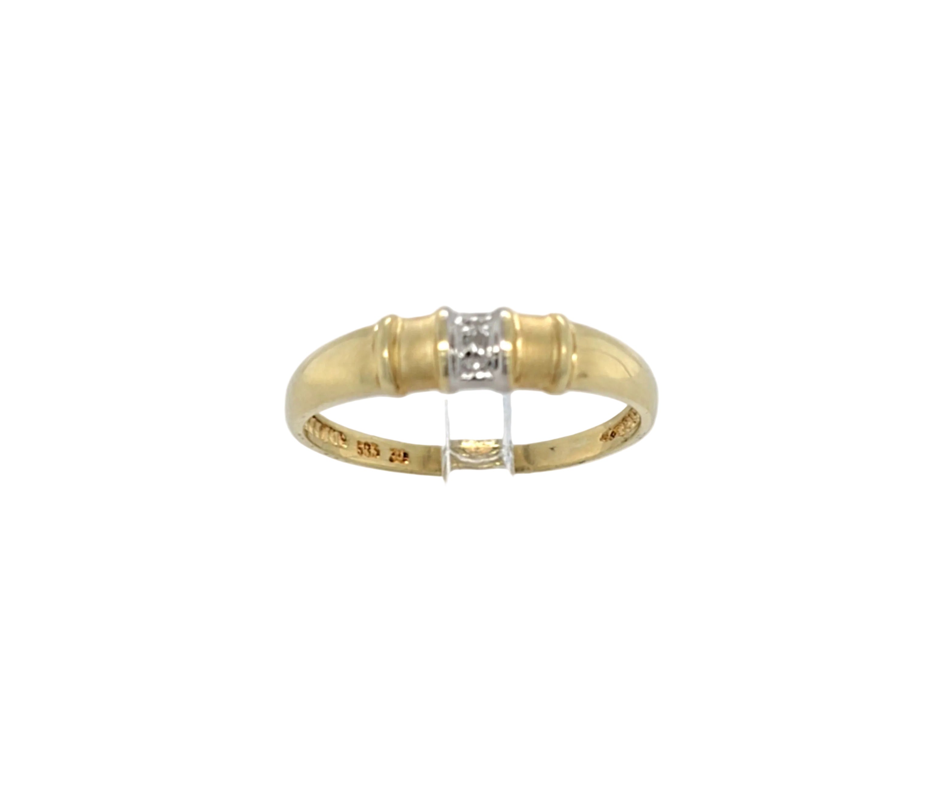 Ring Gelb Weiß Gold 585 Zirkonia Damen
