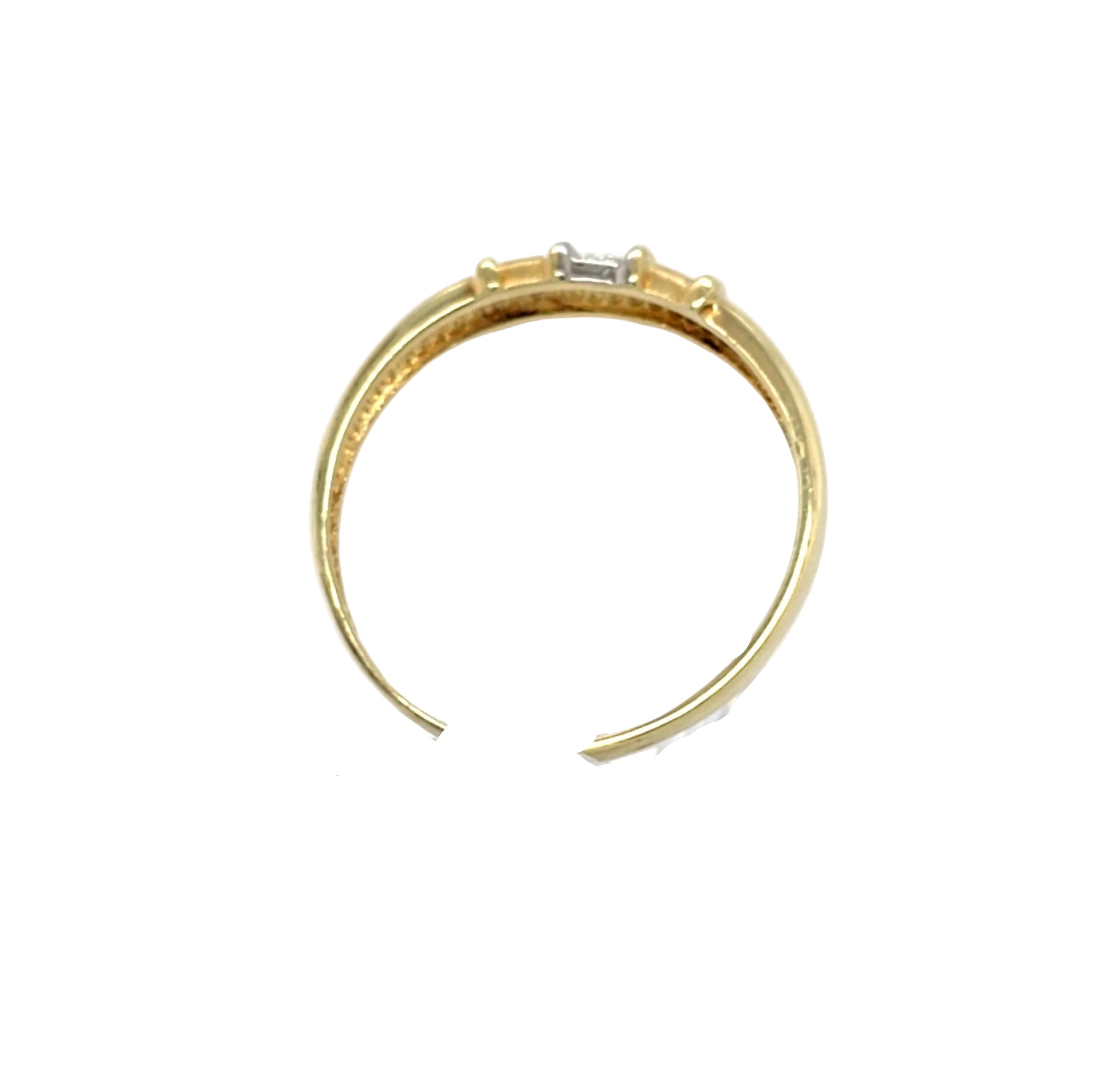 Ring Gelb Weiß Gold 585 Zirkonia Damen