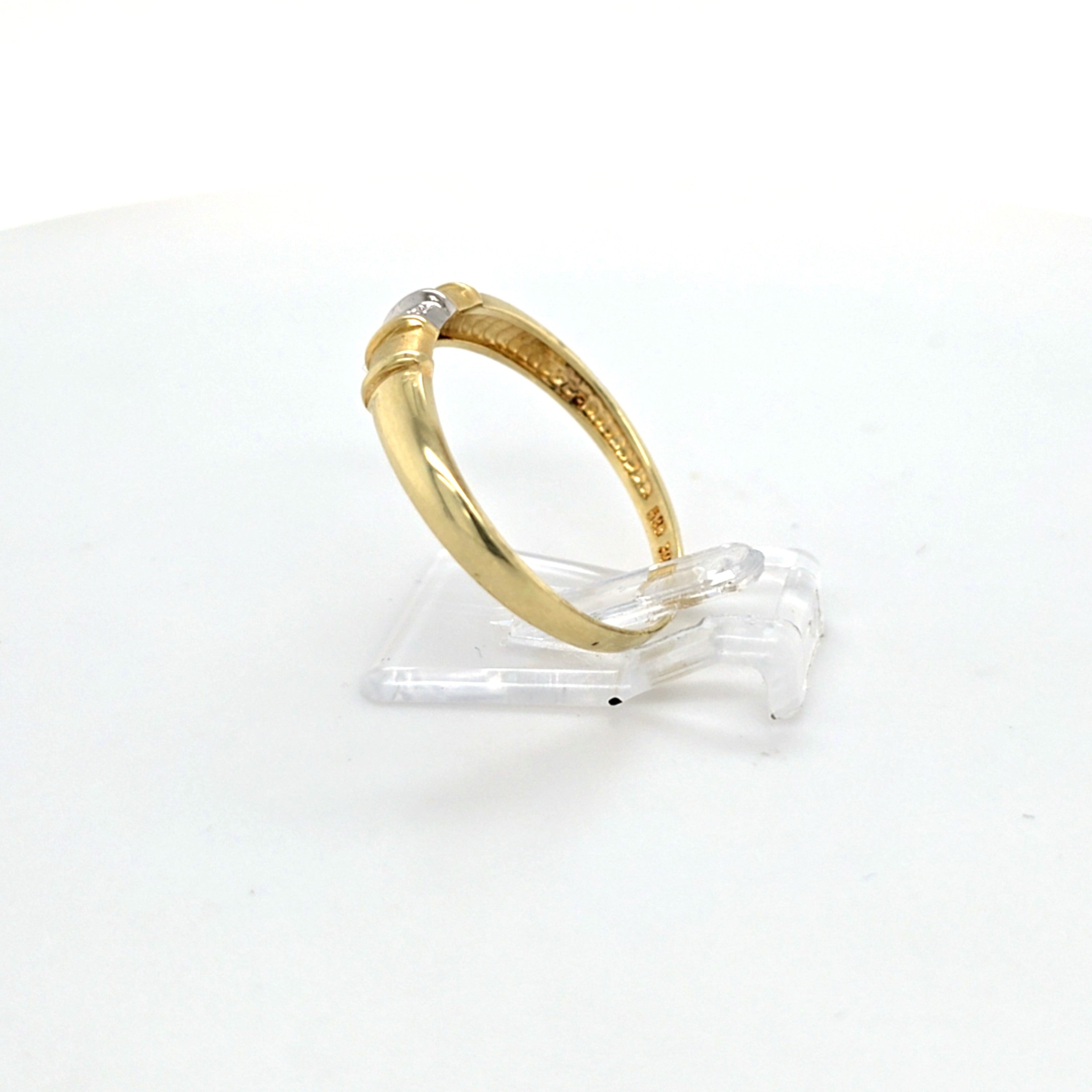Ring Gelb Weiß Gold 585 Zirkonia Damen