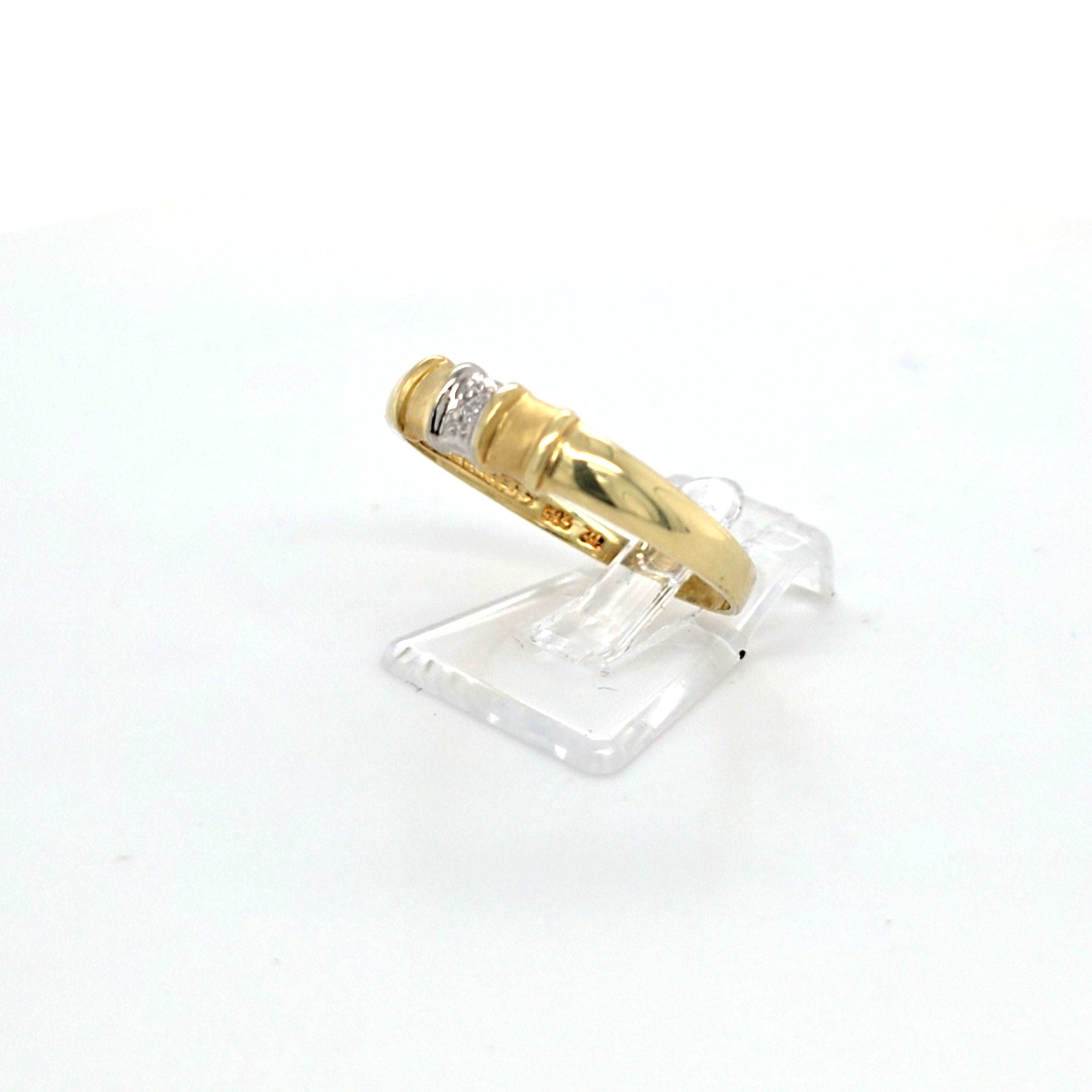 Ring Gelb Weiß Gold 585 Zirkonia Damen
