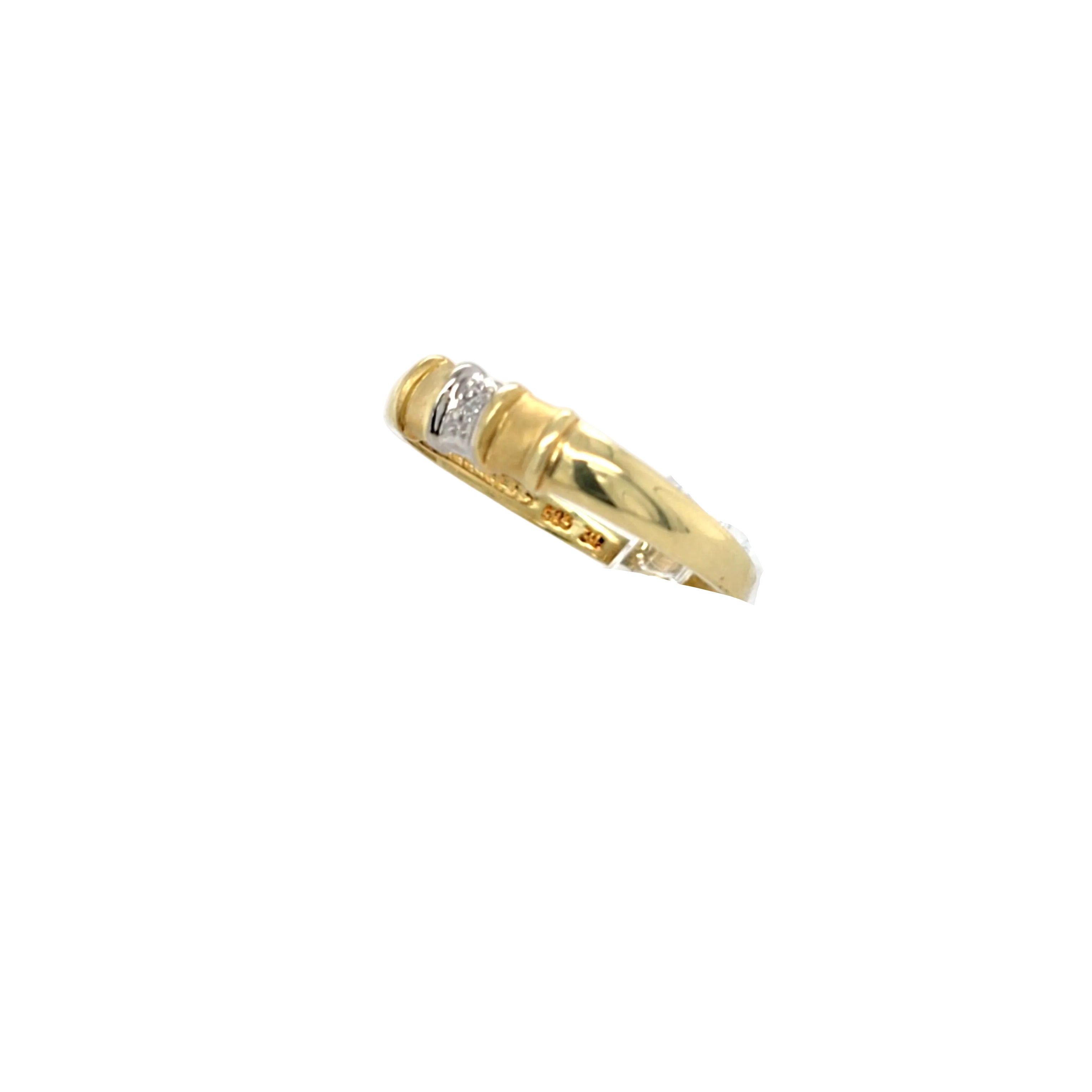 Ring Gelb Weiß Gold 585 Zirkonia Damen