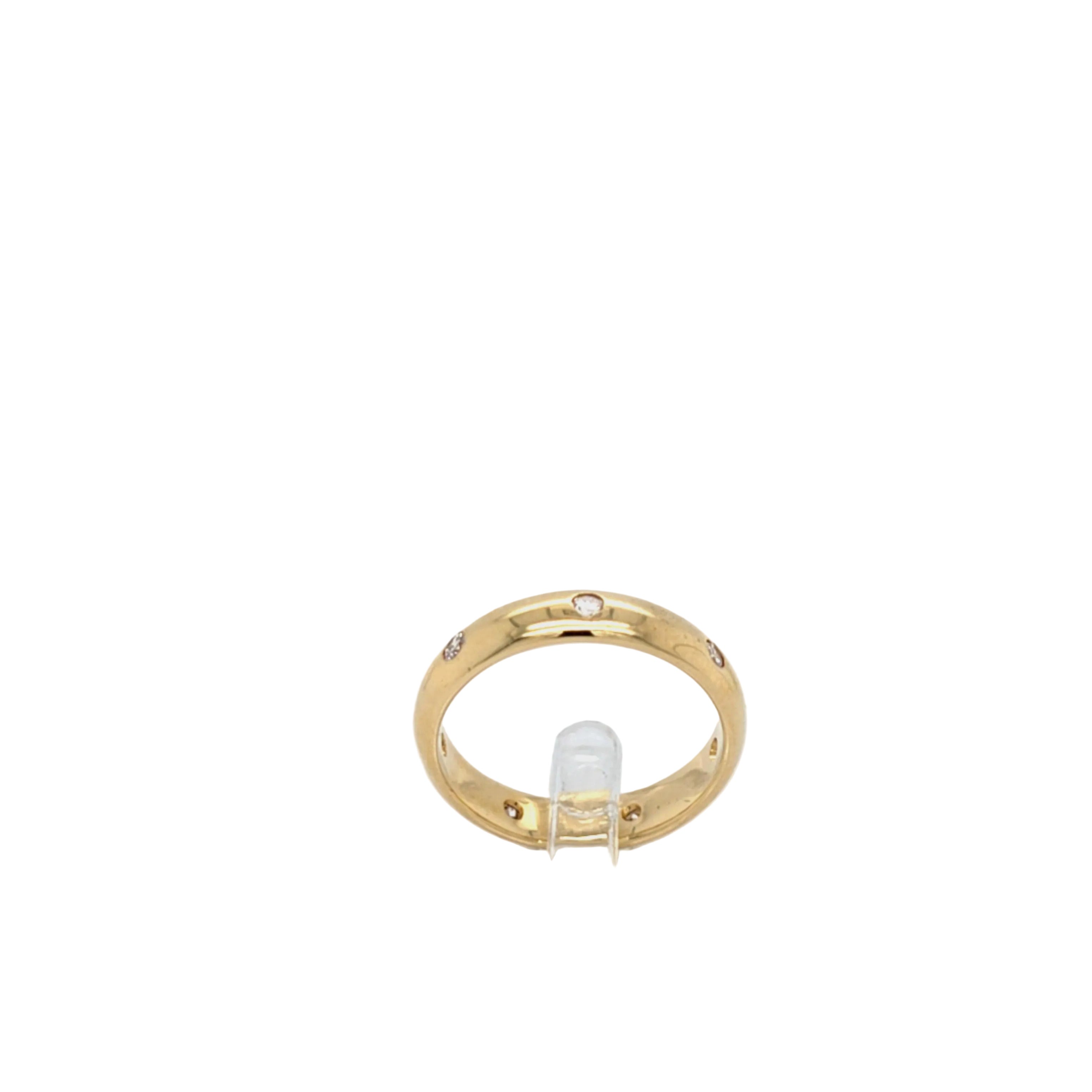 Ring Gelb Gold 750 Brillanten Schmuck Unisex