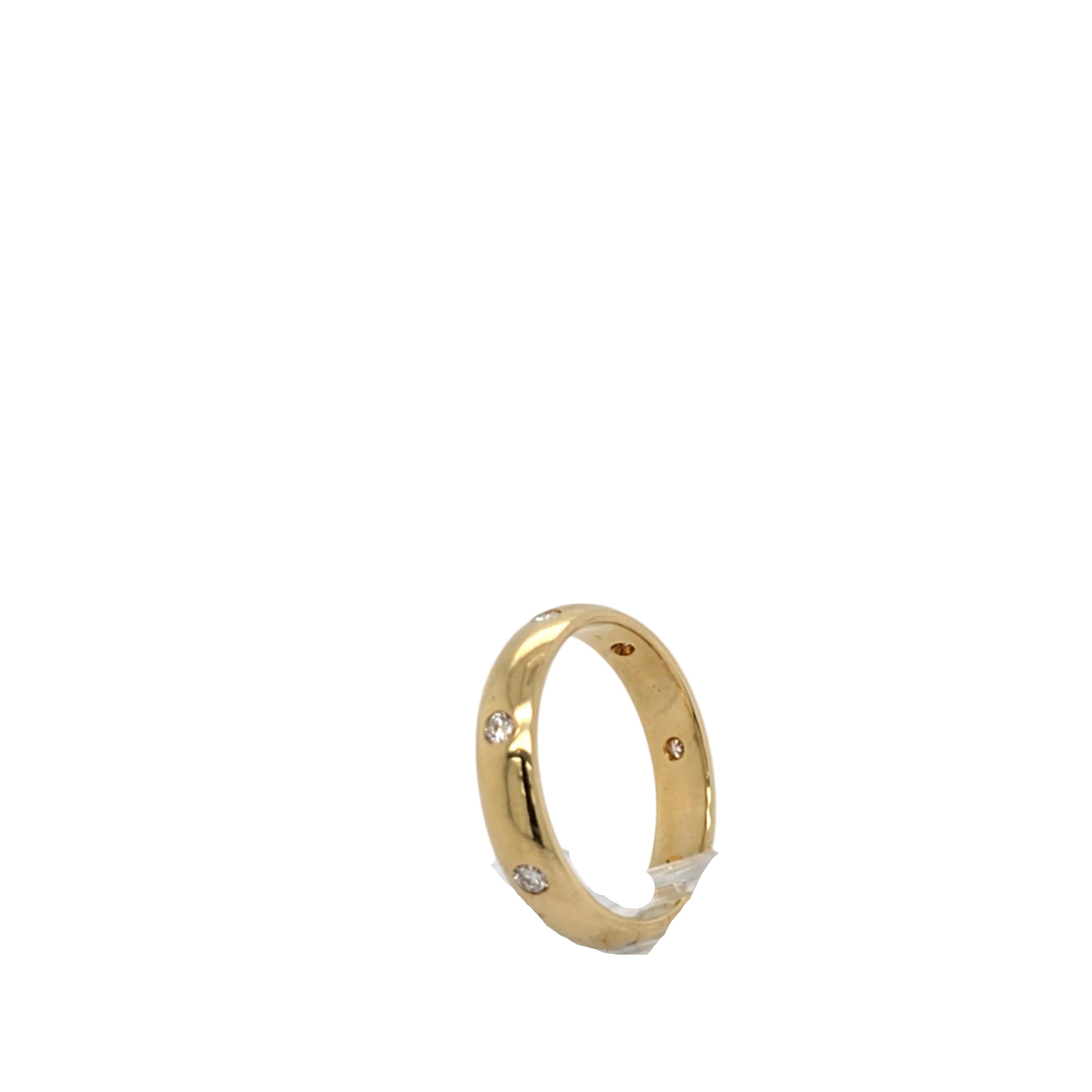 Ring Gelb Gold 750 Brillanten Schmuck Unisex