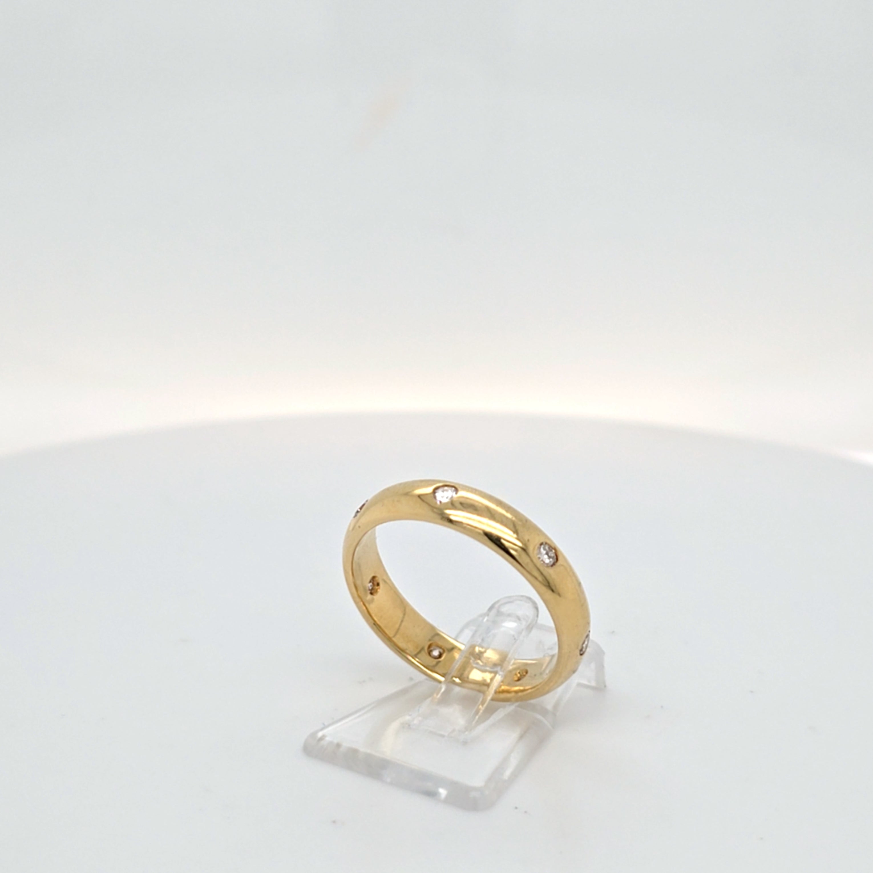 Ring Gelb Gold 750 Brillanten Schmuck Unisex