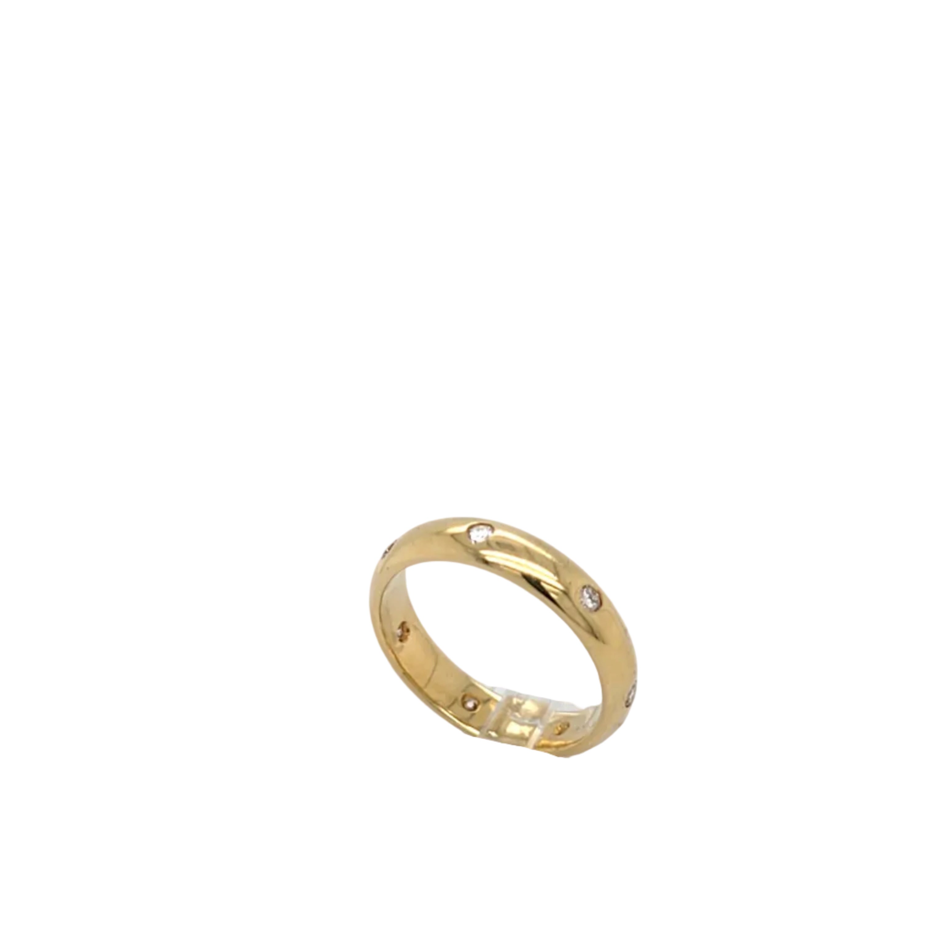 Ring Gelb Gold 750 Brillanten Schmuck Unisex