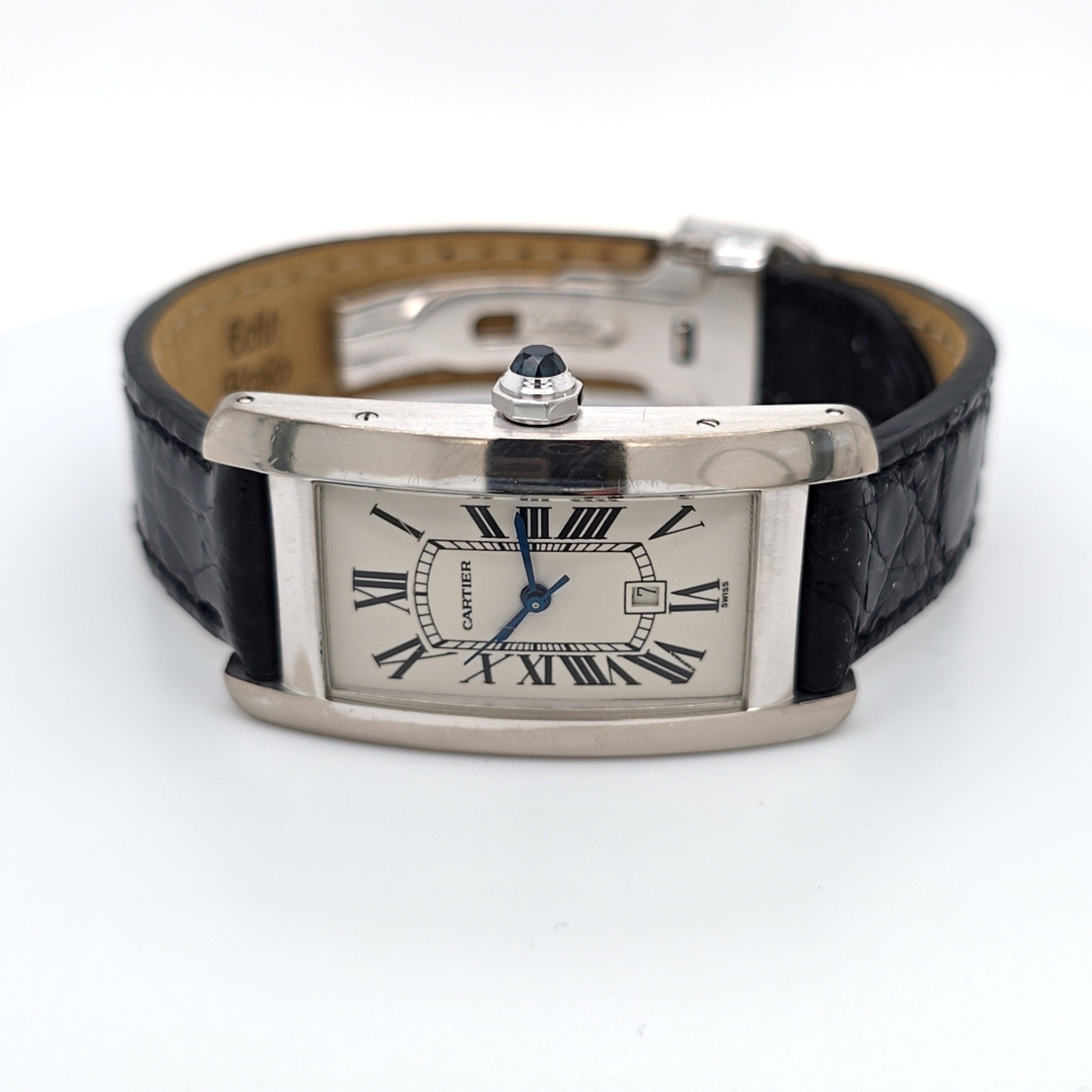 Cartier Tank Americaine Weiß Gold 750 Ref: 1726 Full-Set BJ. 99