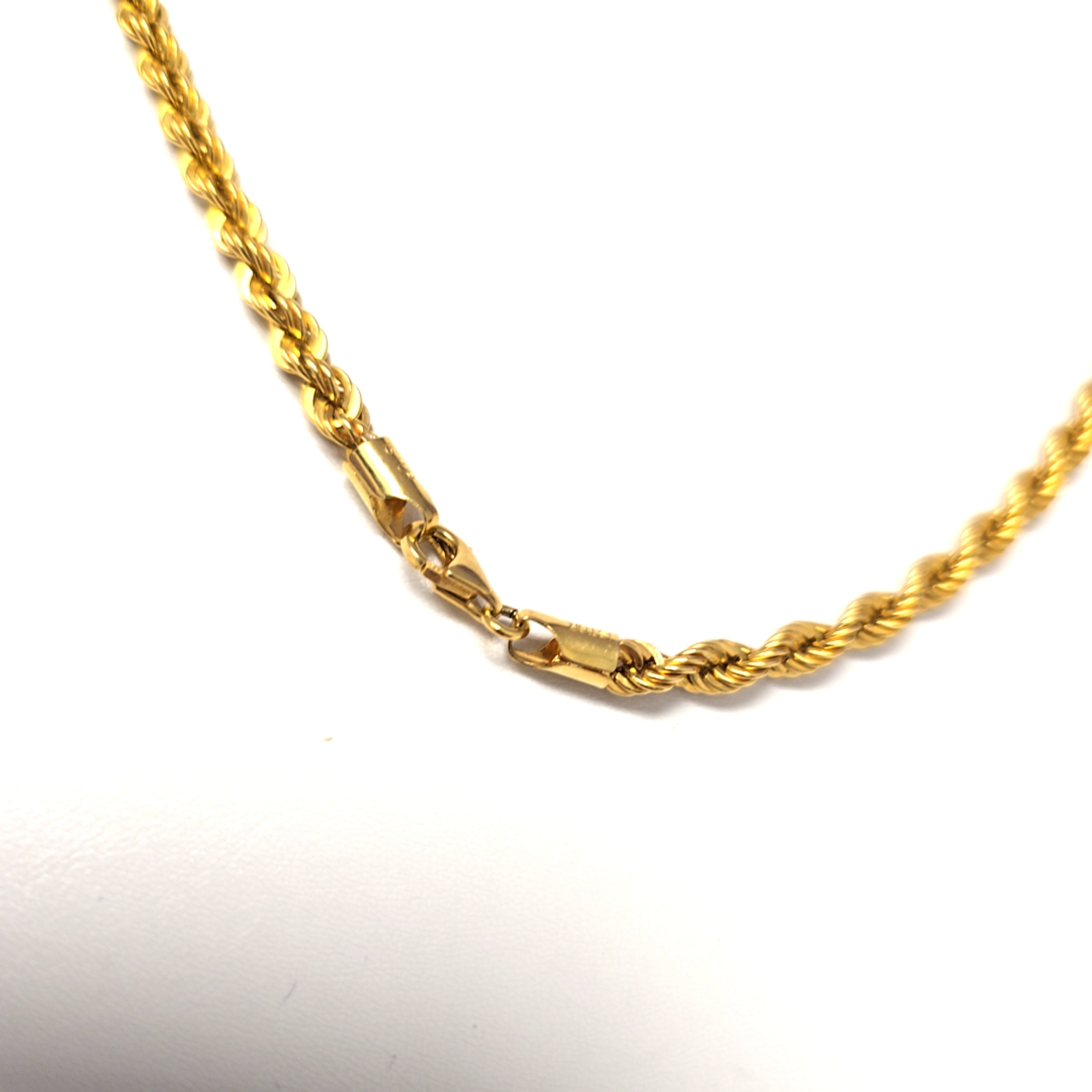 Drehkordelkette Anhänger Gelb Gold Zirkonia grüner Schmuckstein