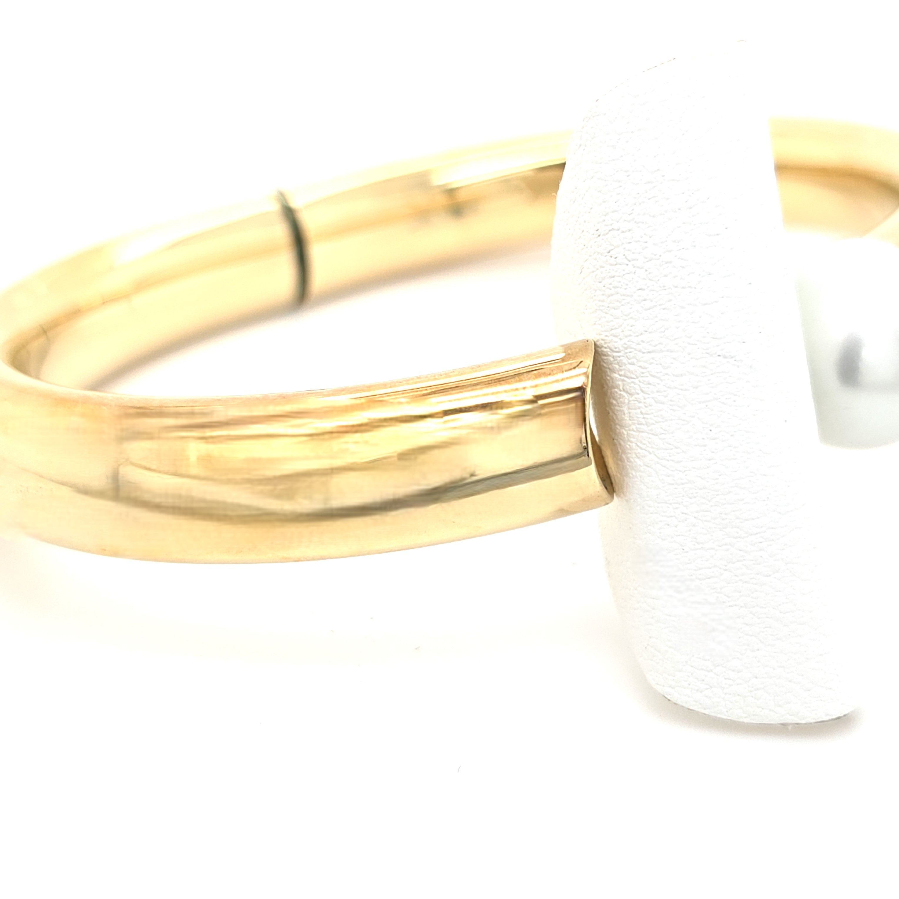 Damen Armspange Gelb Gold 585 14 kt Massiv Perle Schmuck 215336