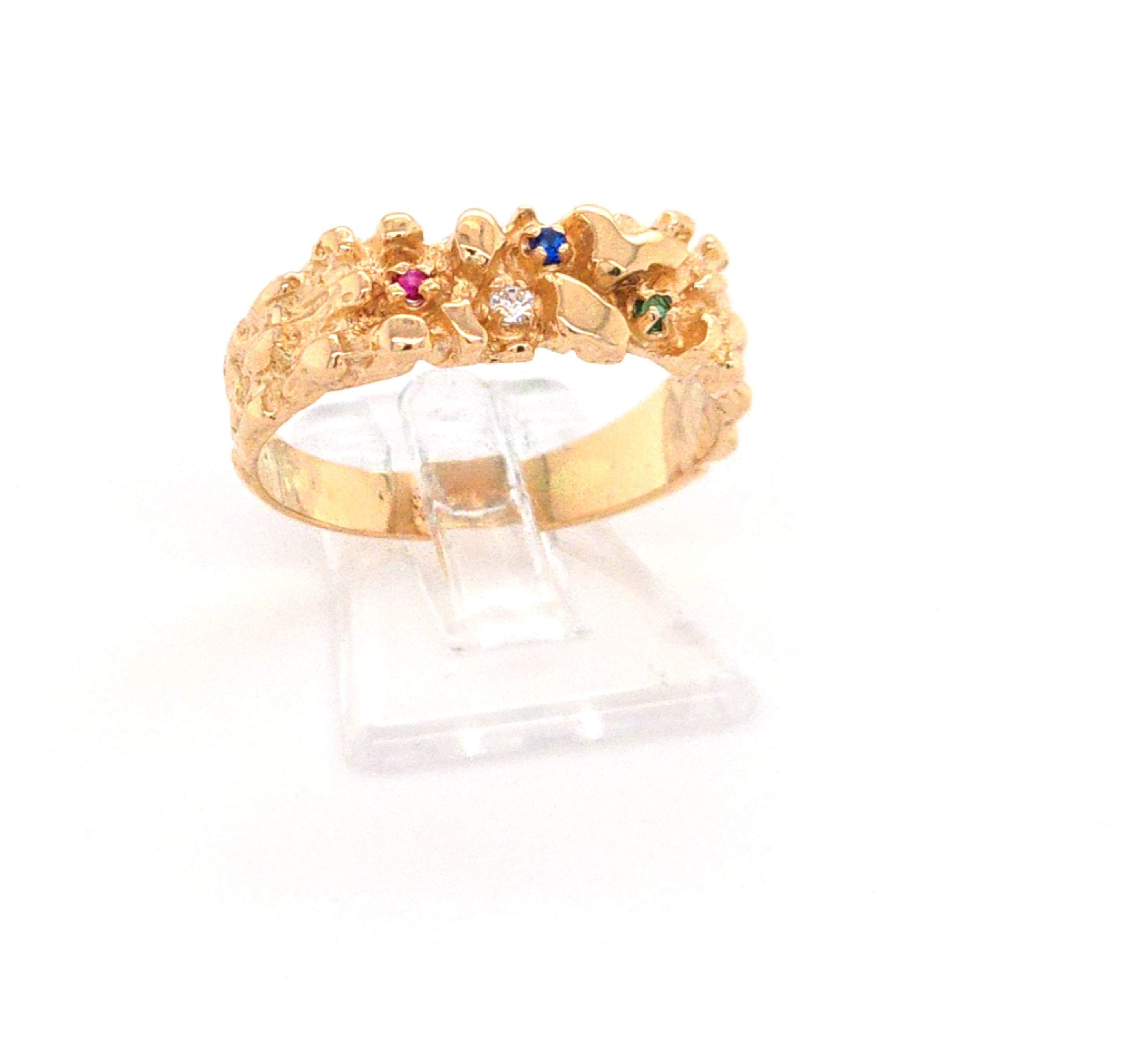 Damen Ring Gold 585 Bunte Schmucksteine Zirkonia *56*
