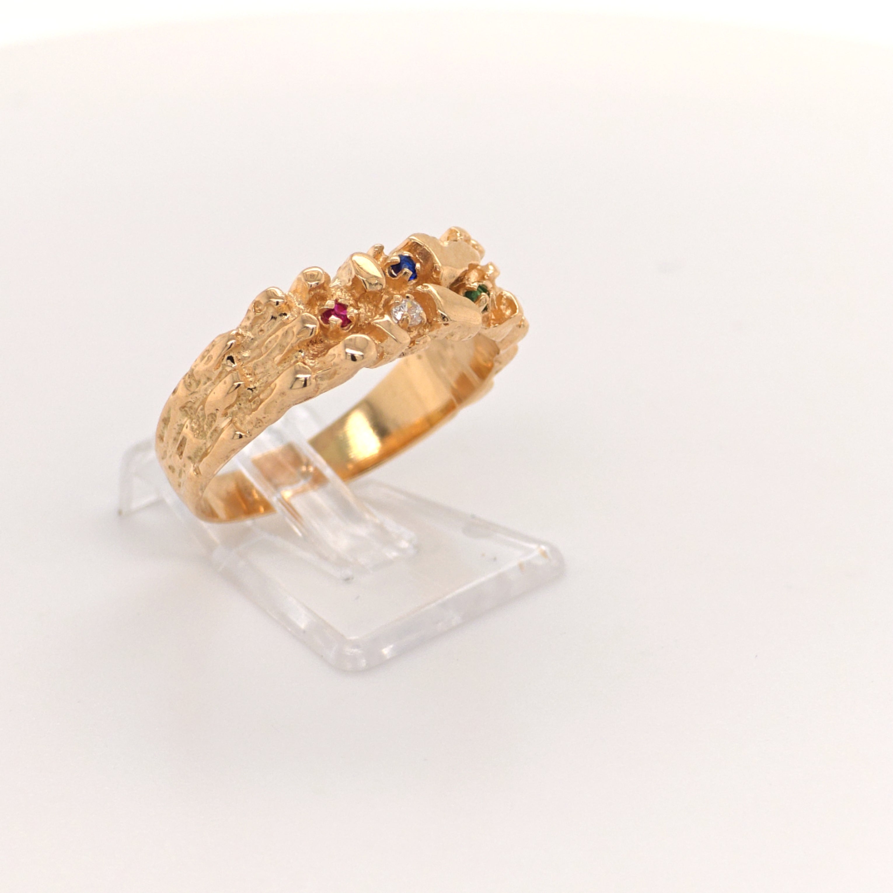 Damen Ring Gold 585 Bunte Schmucksteine Zirkonia *56*