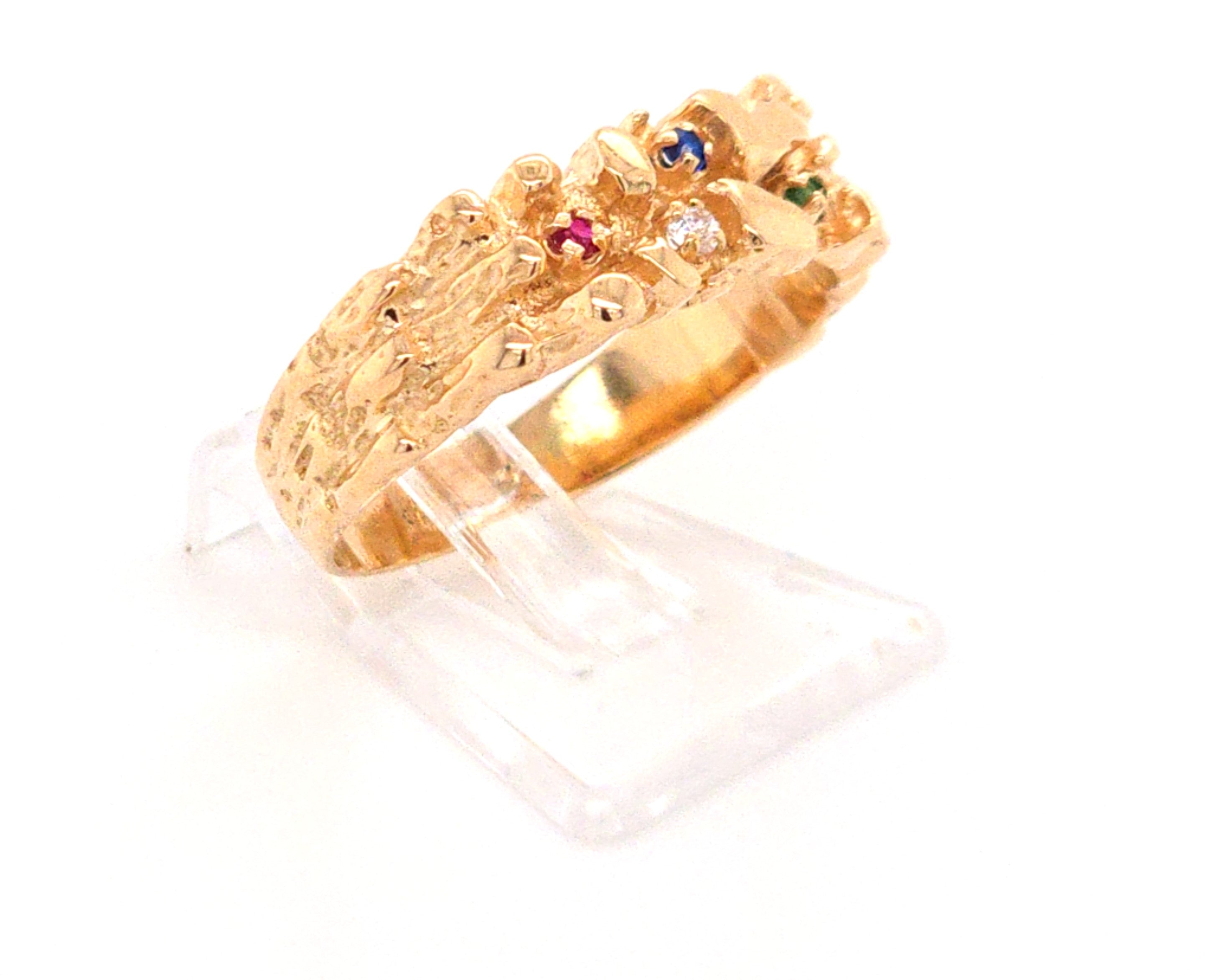 Damen Ring Gold 585 Bunte Schmucksteine Zirkonia *56*