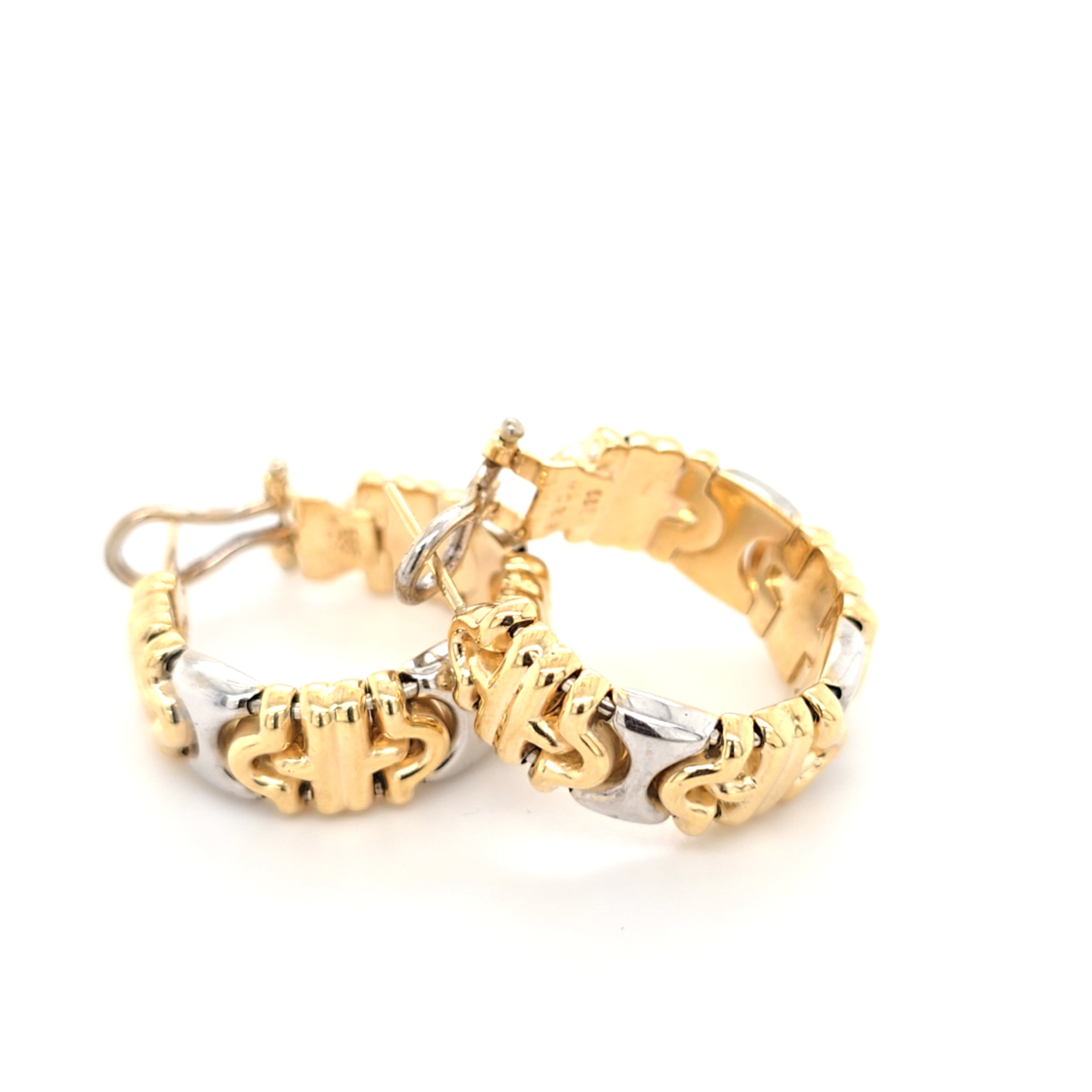 Damen Ohrringe Creolen Gold 585 14 ct Stecker Clip