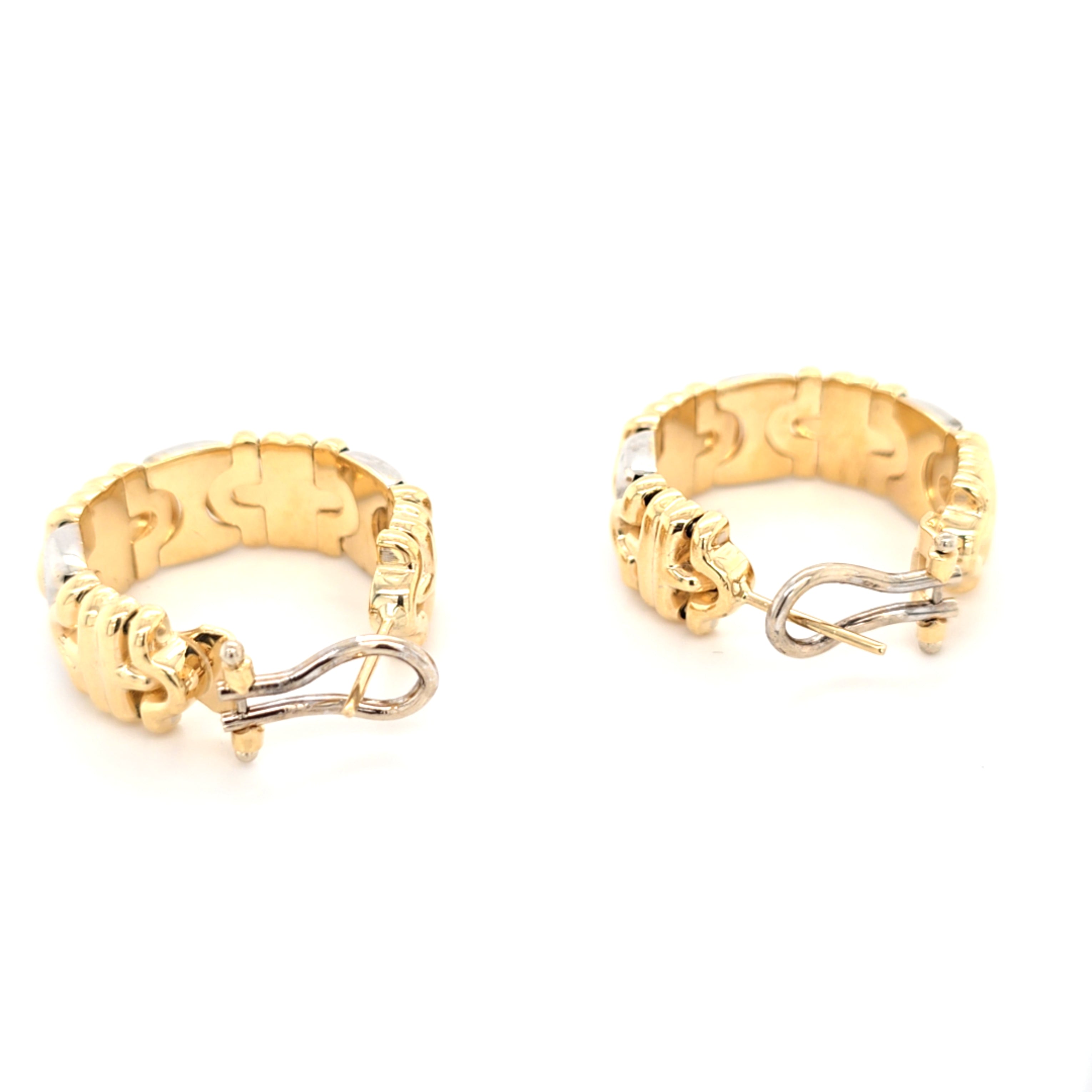 Damen Ohrringe Creolen Gold 585 14 ct Stecker Clip