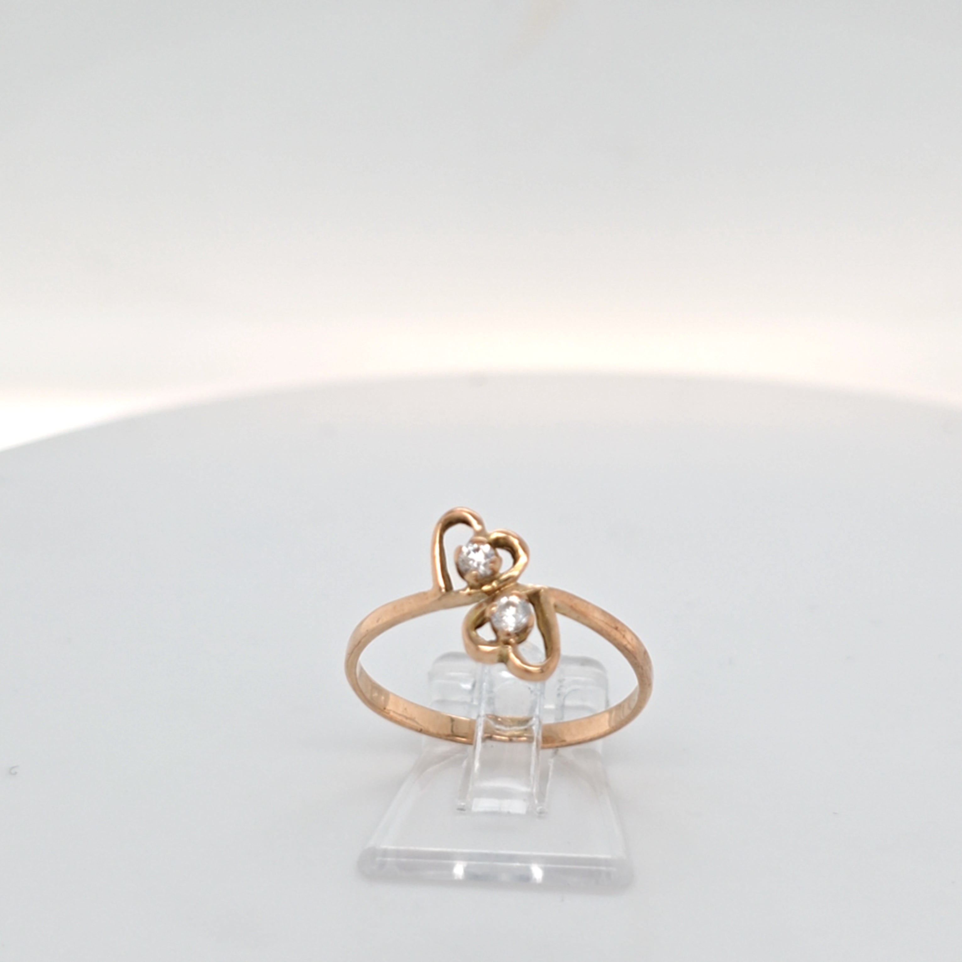 Ring Gelb Gold 585 Zirkonia Damen Herz Geschenk