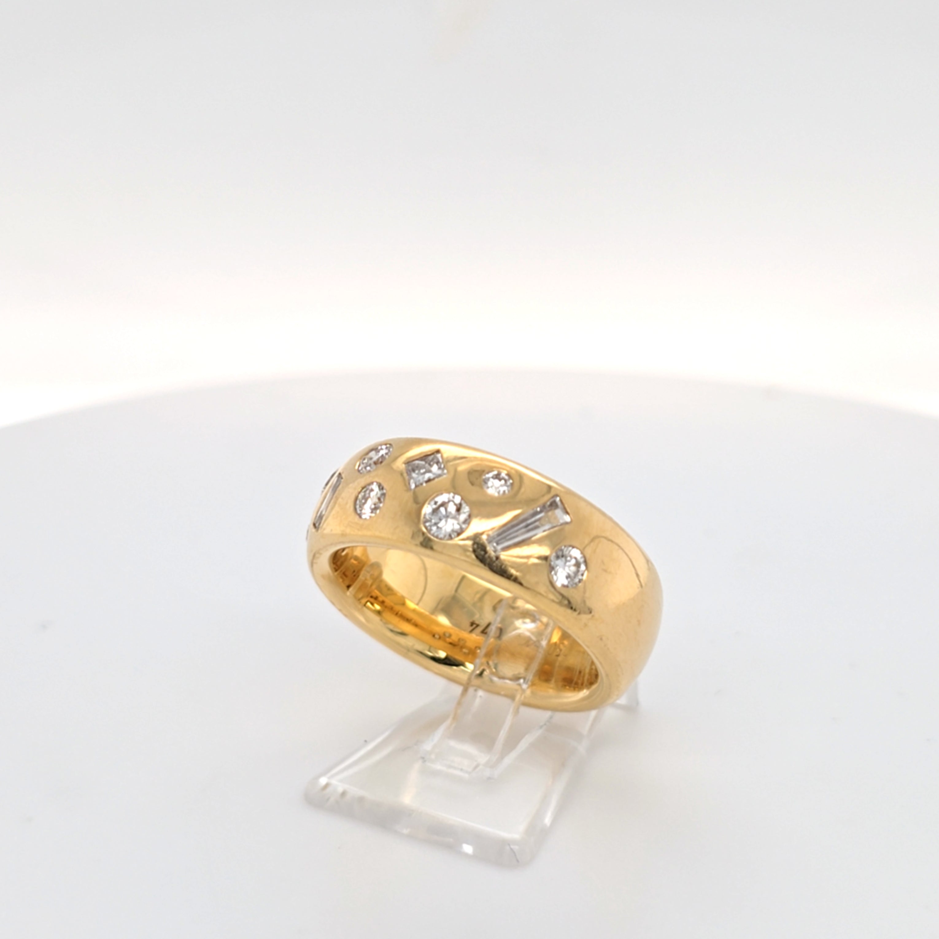 Ring Gelb Gold 750 Diamaten Brillanten Schmuck Damen