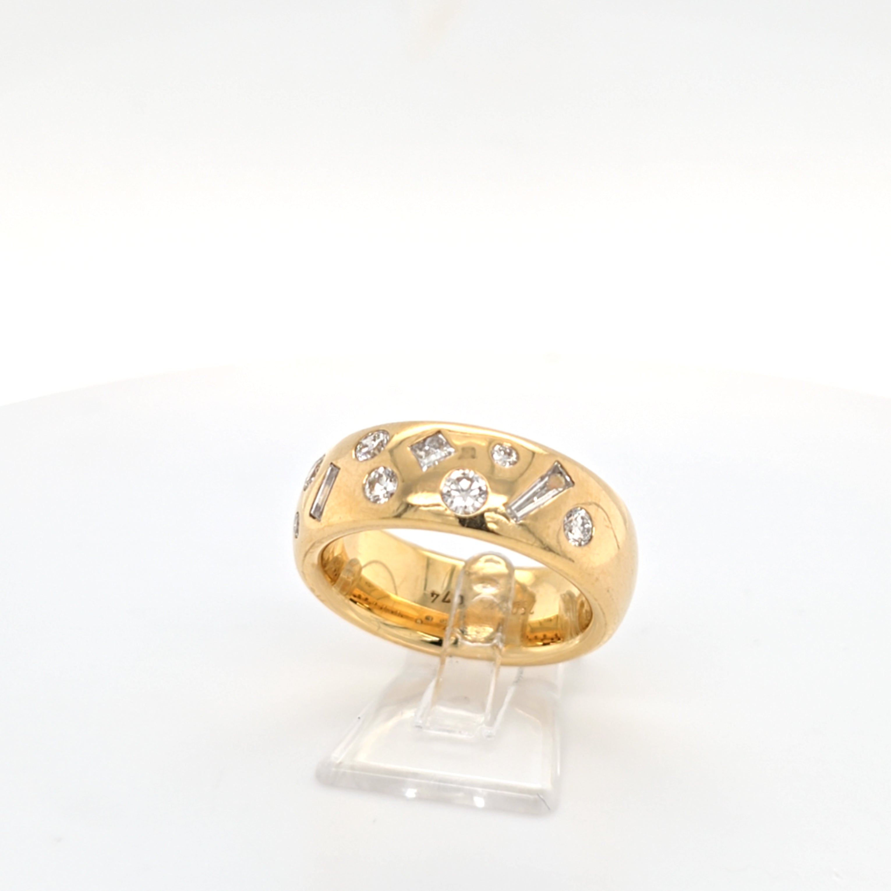 Ring Gelb Gold 750 Diamaten Brillanten Schmuck Damen
