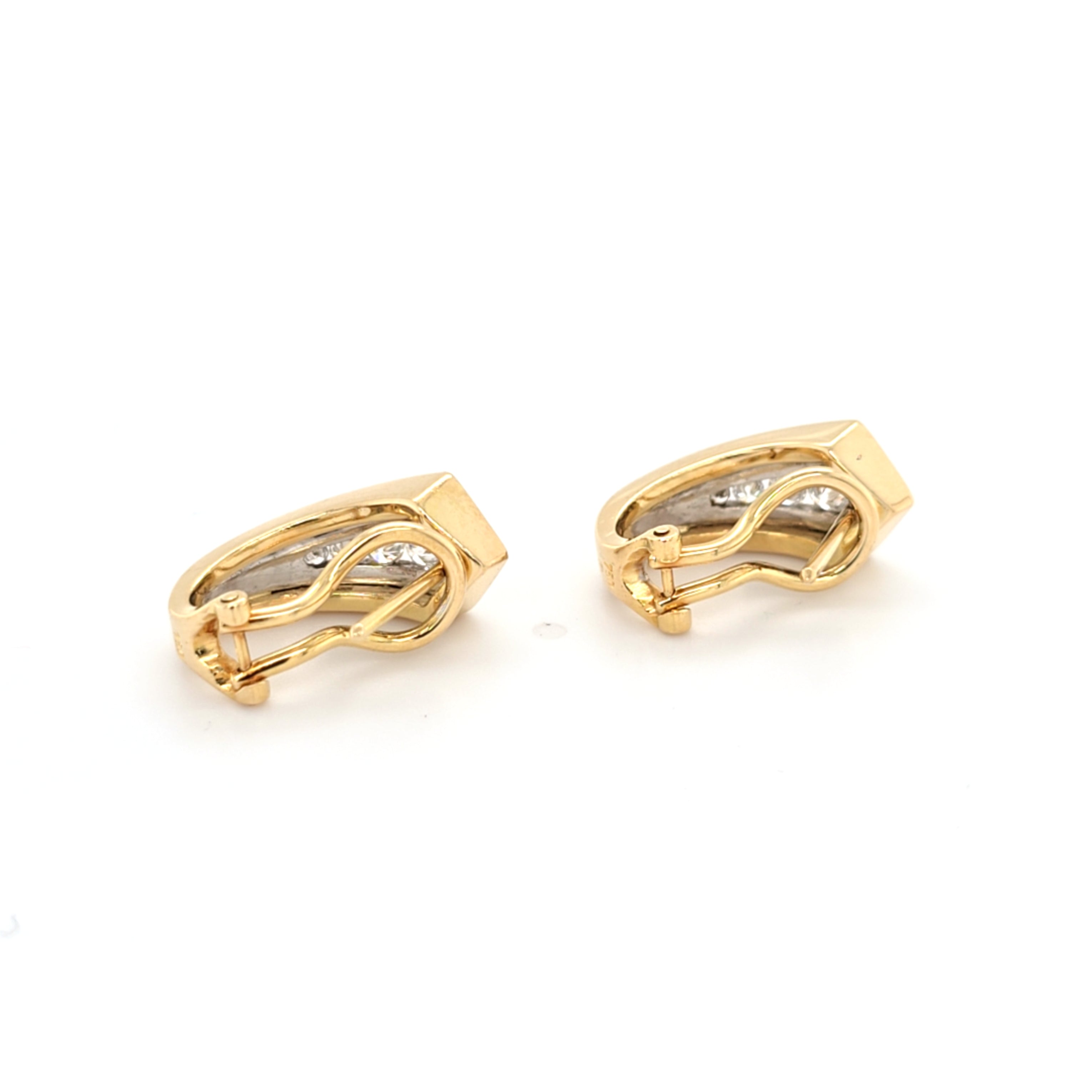 Ohrringe Gelb Weiß Gold 750 Brillanten Damen Schmuck