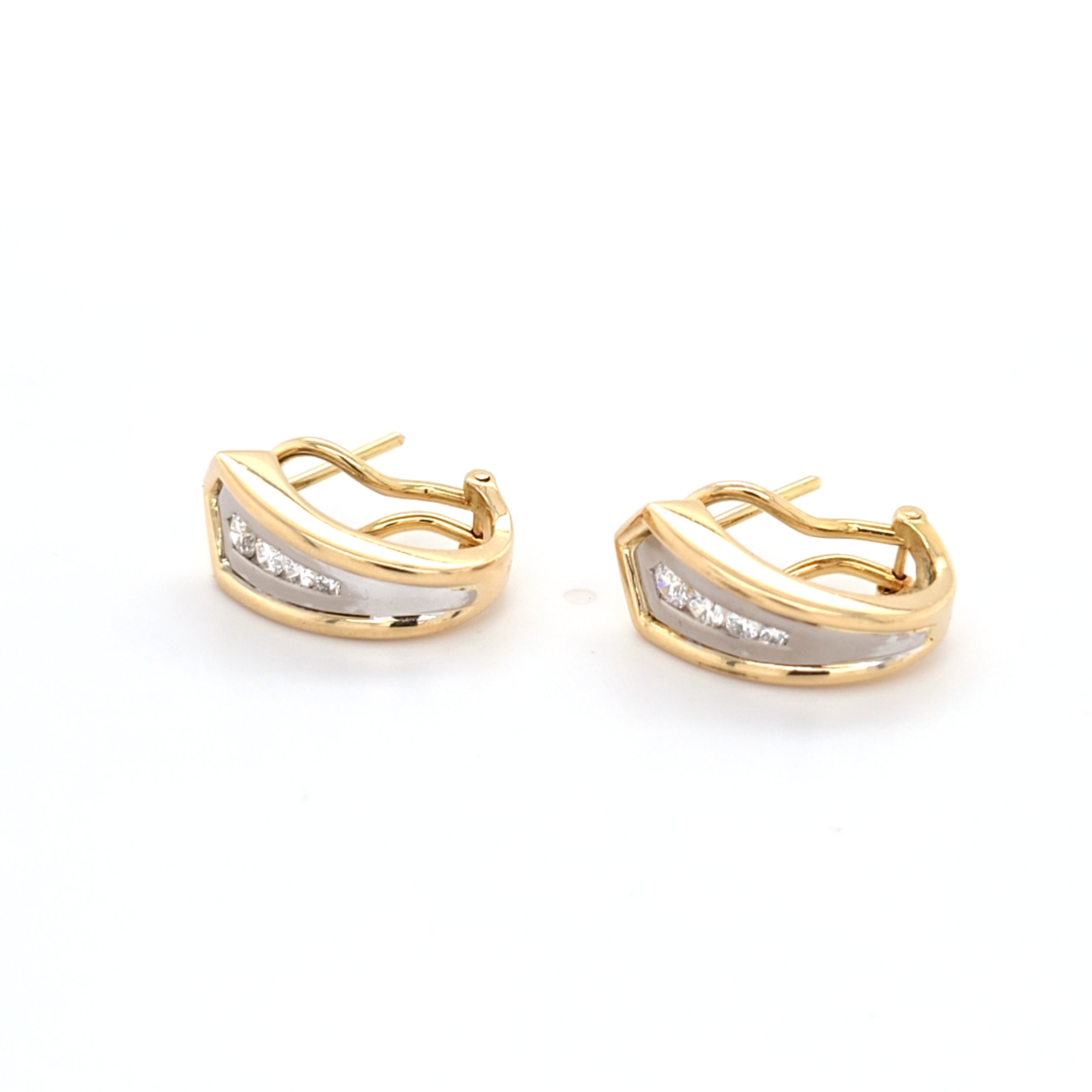 Ohrringe Gelb Weiß Gold 750 Brillanten Damen Schmuck