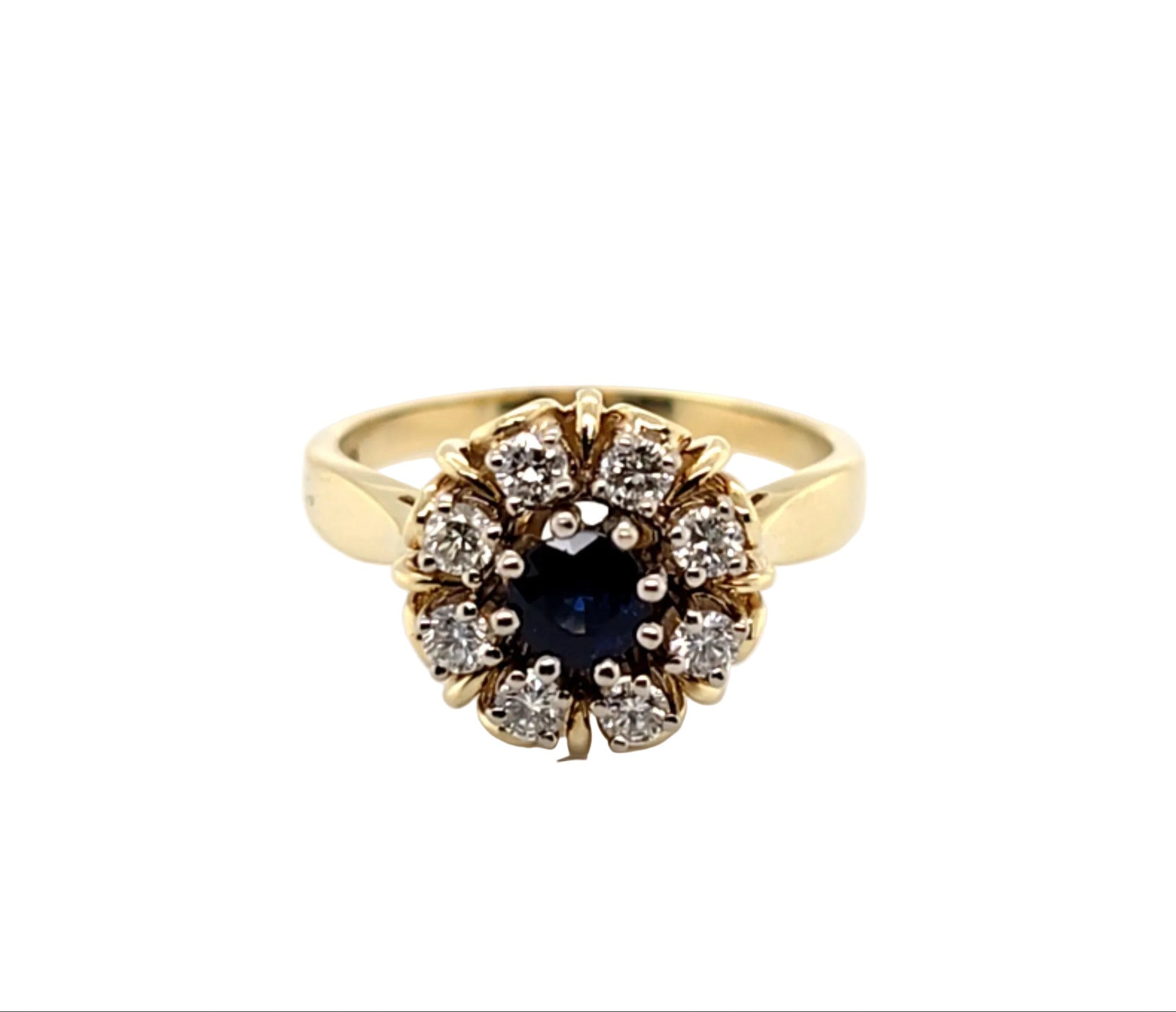 Damen Ring Gelbgold 585 14 kt Brillanten Saphir 215399