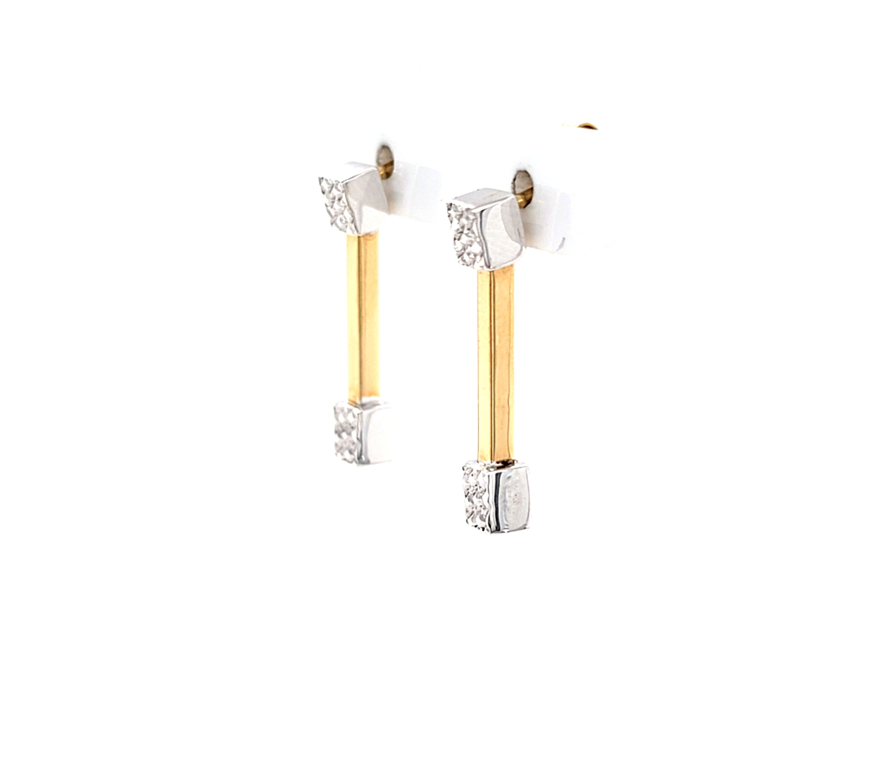 Ohrringe Gold Bicolor 585 14kt. 216856