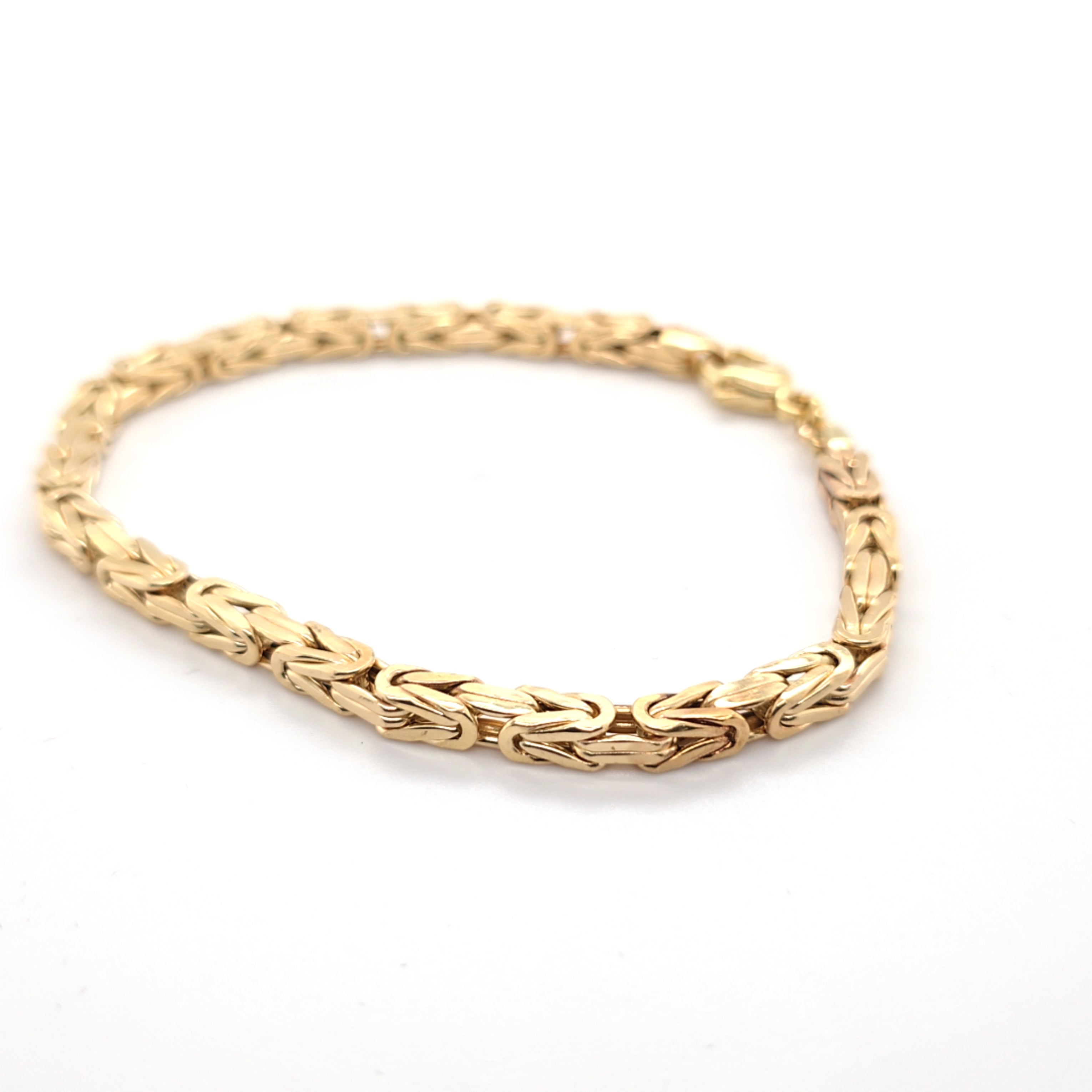 Königskettenarmband Gelb Gold 585 14 kt. 19,5 cm Unisex