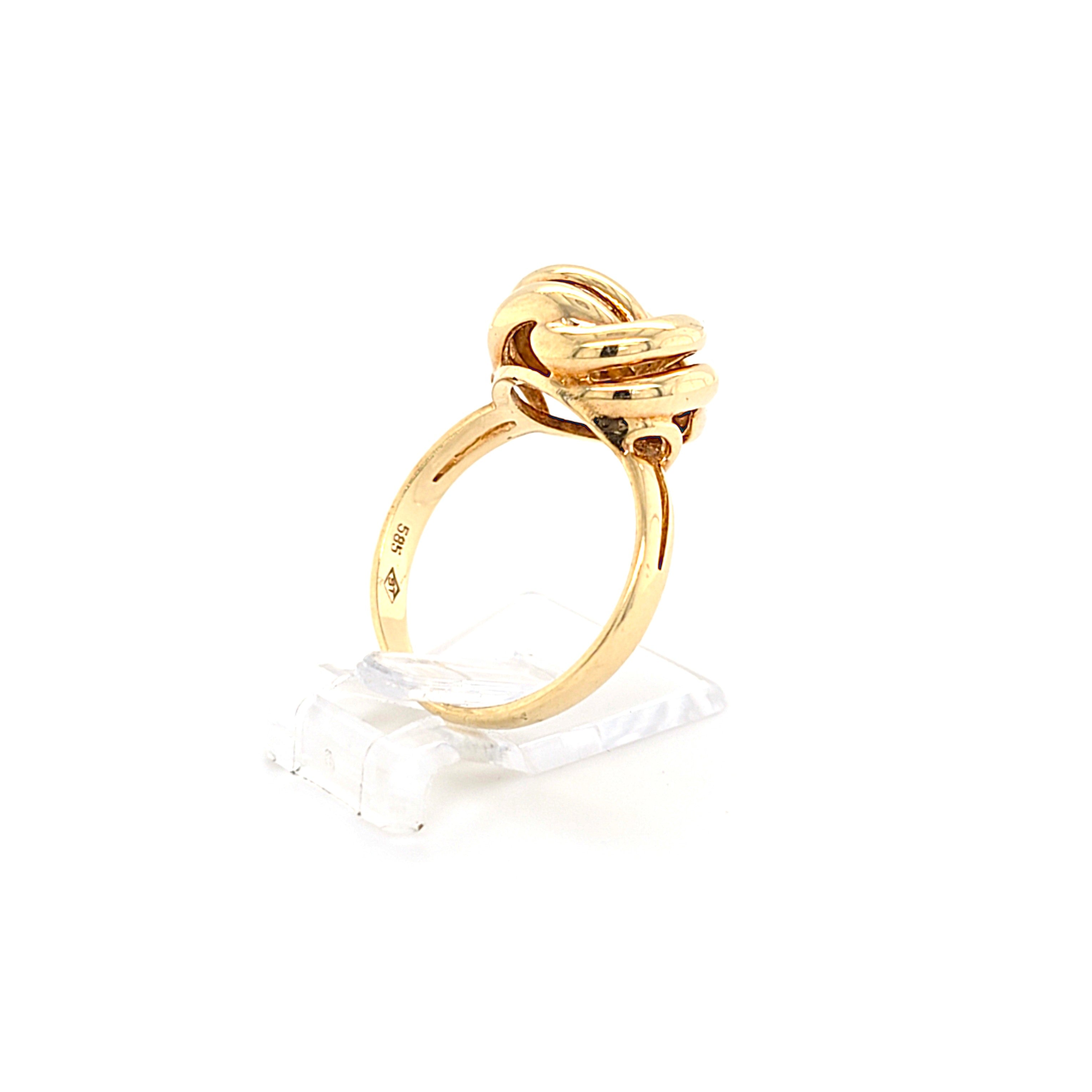 Ring Gold 585 14 kt Damen Knoten