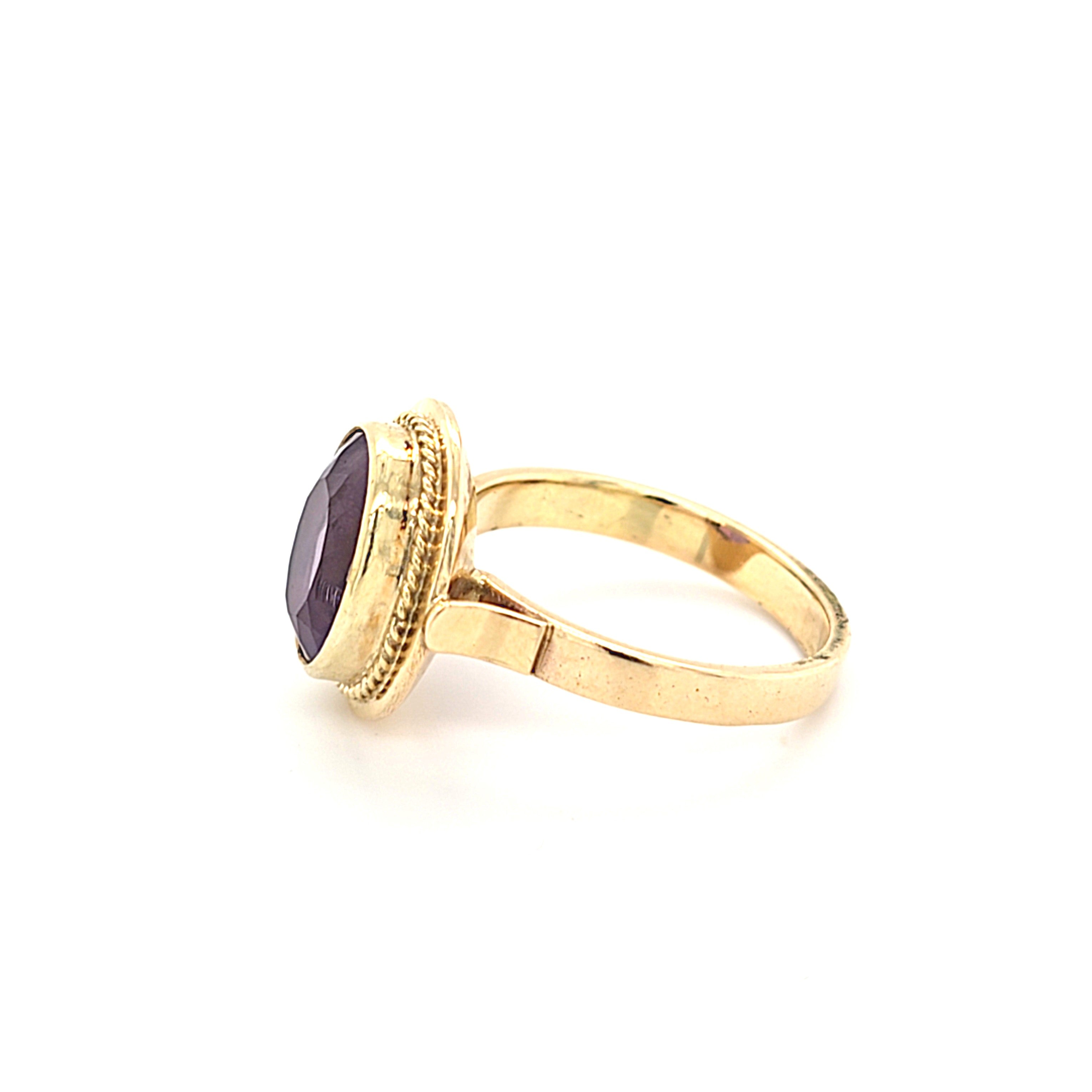 Ring Gold 585 14 kt Schmuckstein Lila Damen