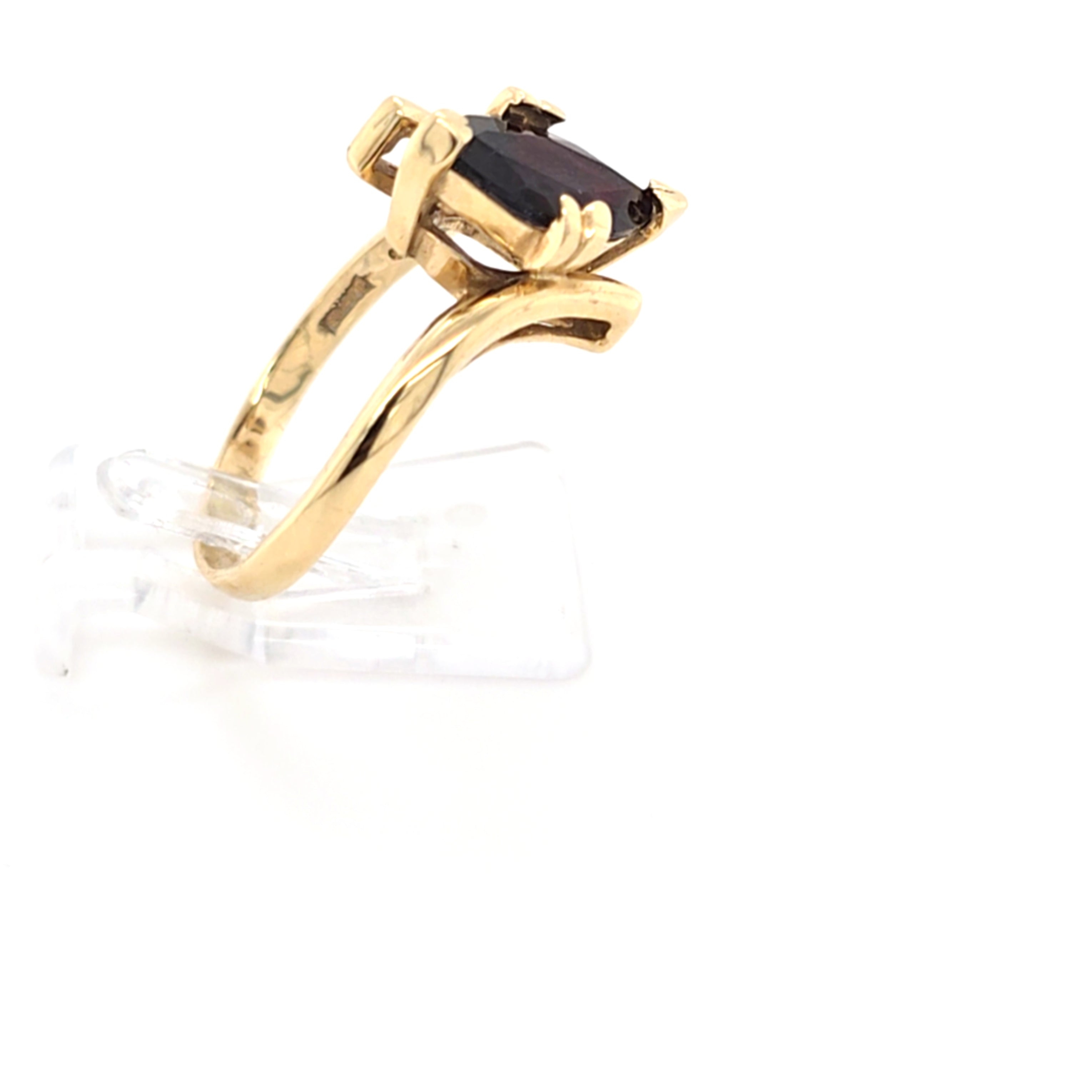 Damen Ring Gelbgold 585 14 kt schwarzer Schmuckstein *54* Schmuck 215745