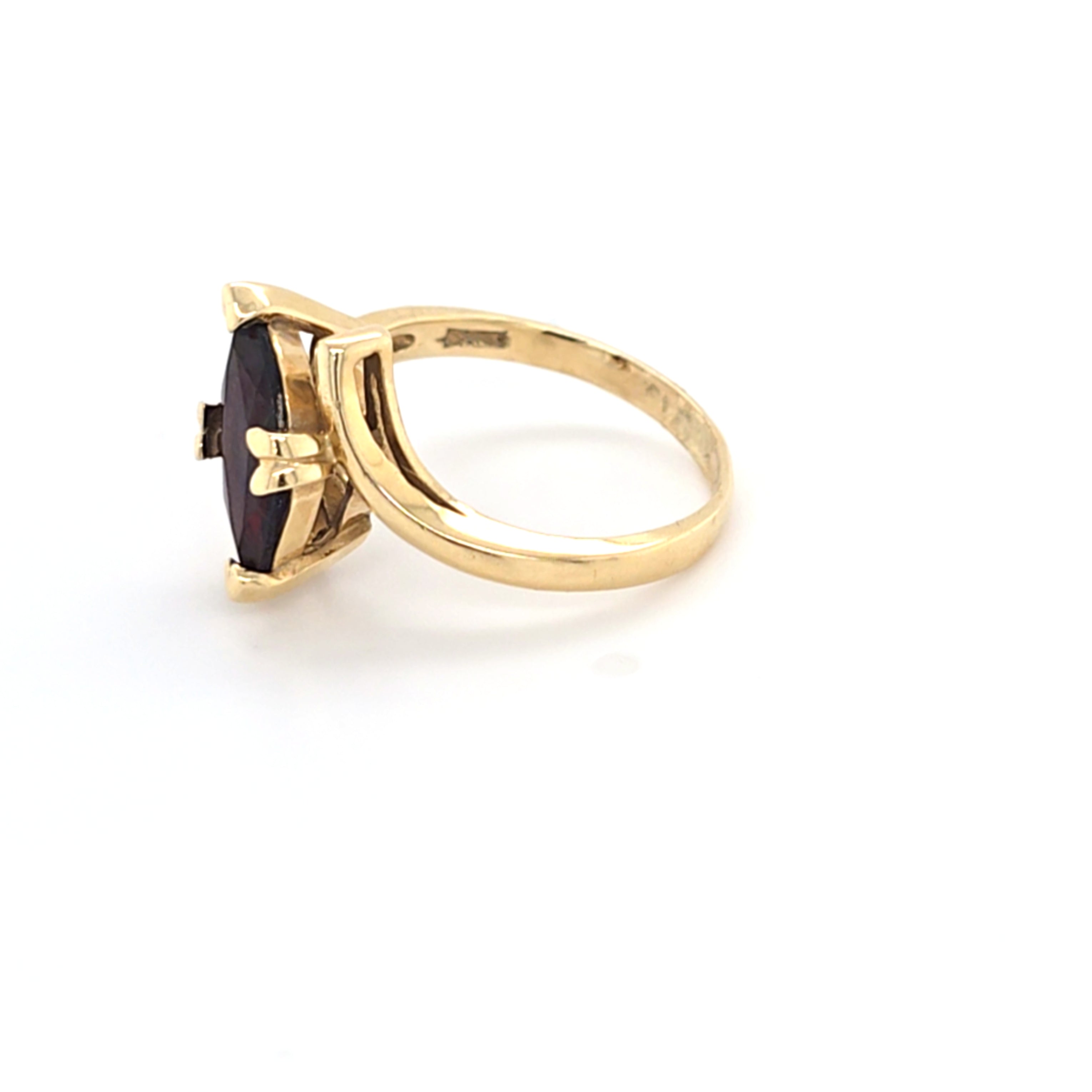 Damen Ring Gelbgold 585 14 kt schwarzer Schmuckstein *54* Schmuck 215745