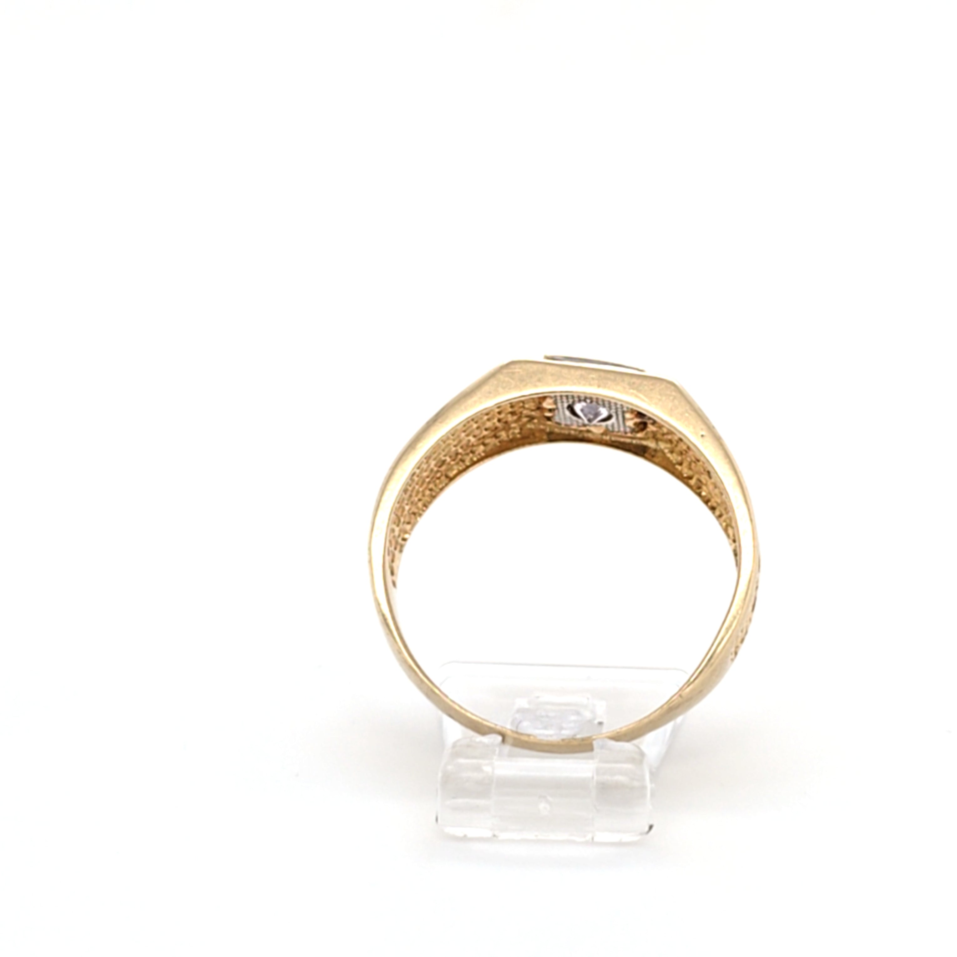 Ring Gelb Gold Zirkonia Unisex Schmuck Geschenk