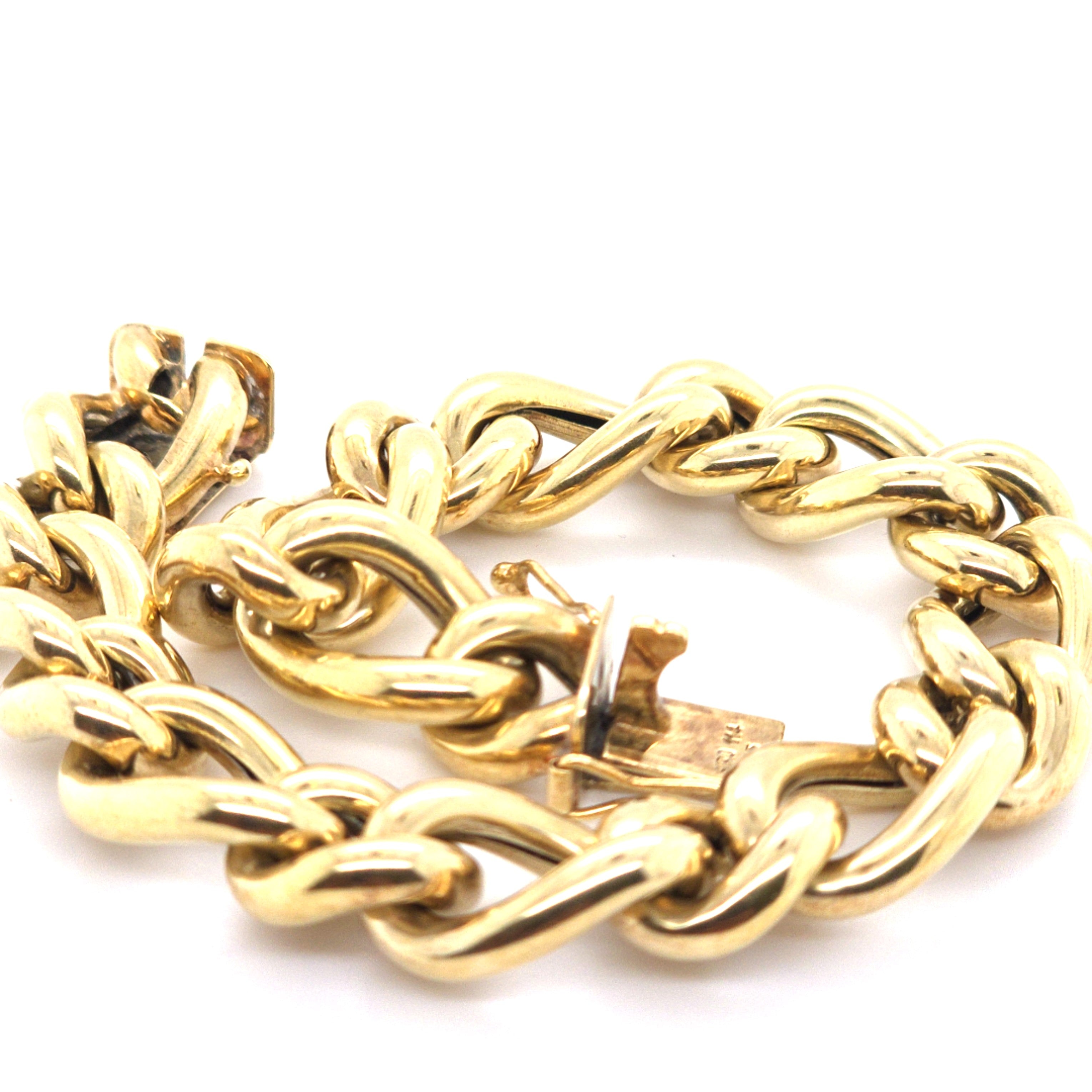 Damen Armband Gelbgold 585 14 kt Massiv Länge 20 cm Schmuck 219589