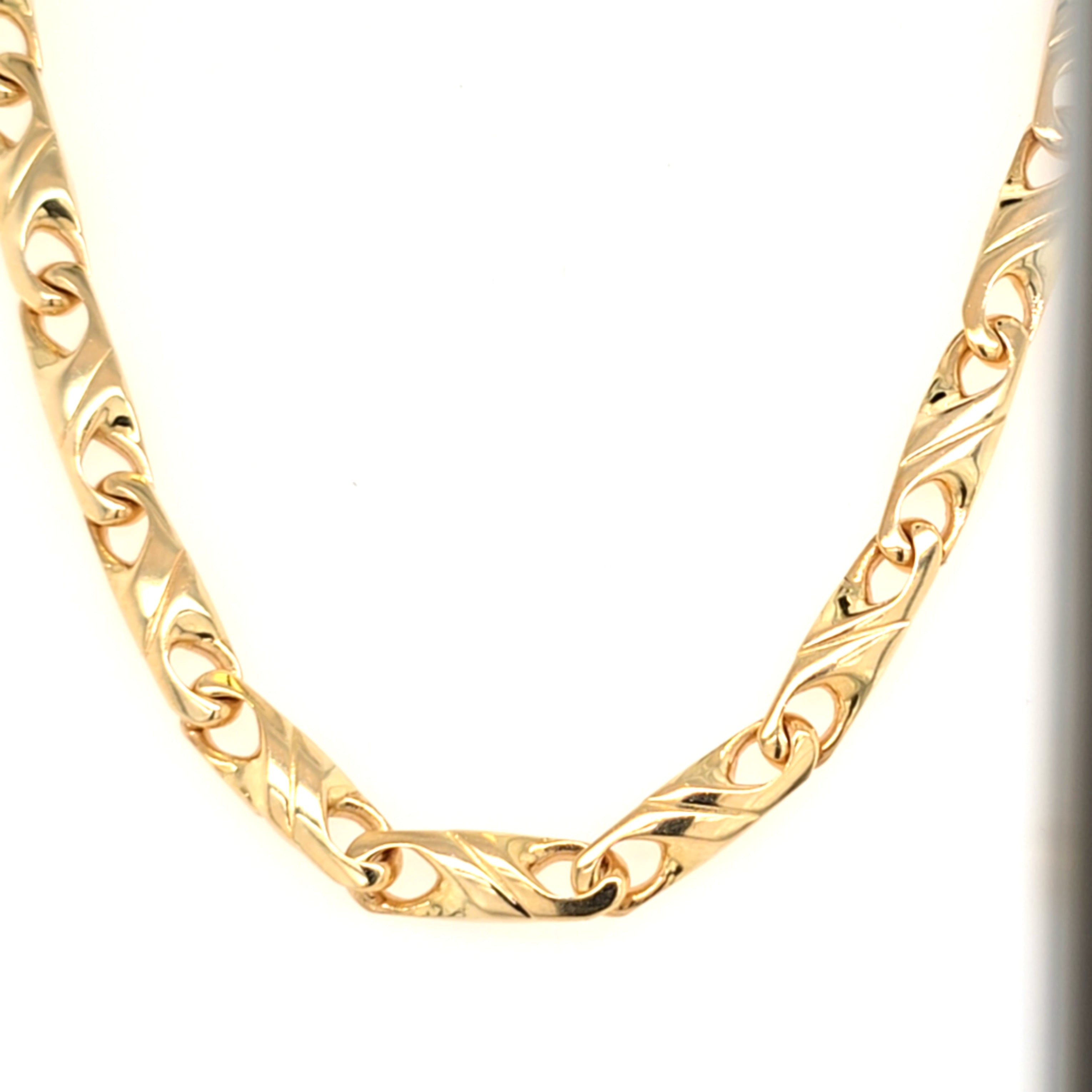 Kette Gelbgold 585 14 Kt Unisex 45 cm B: 5,6 mm L:45 cm