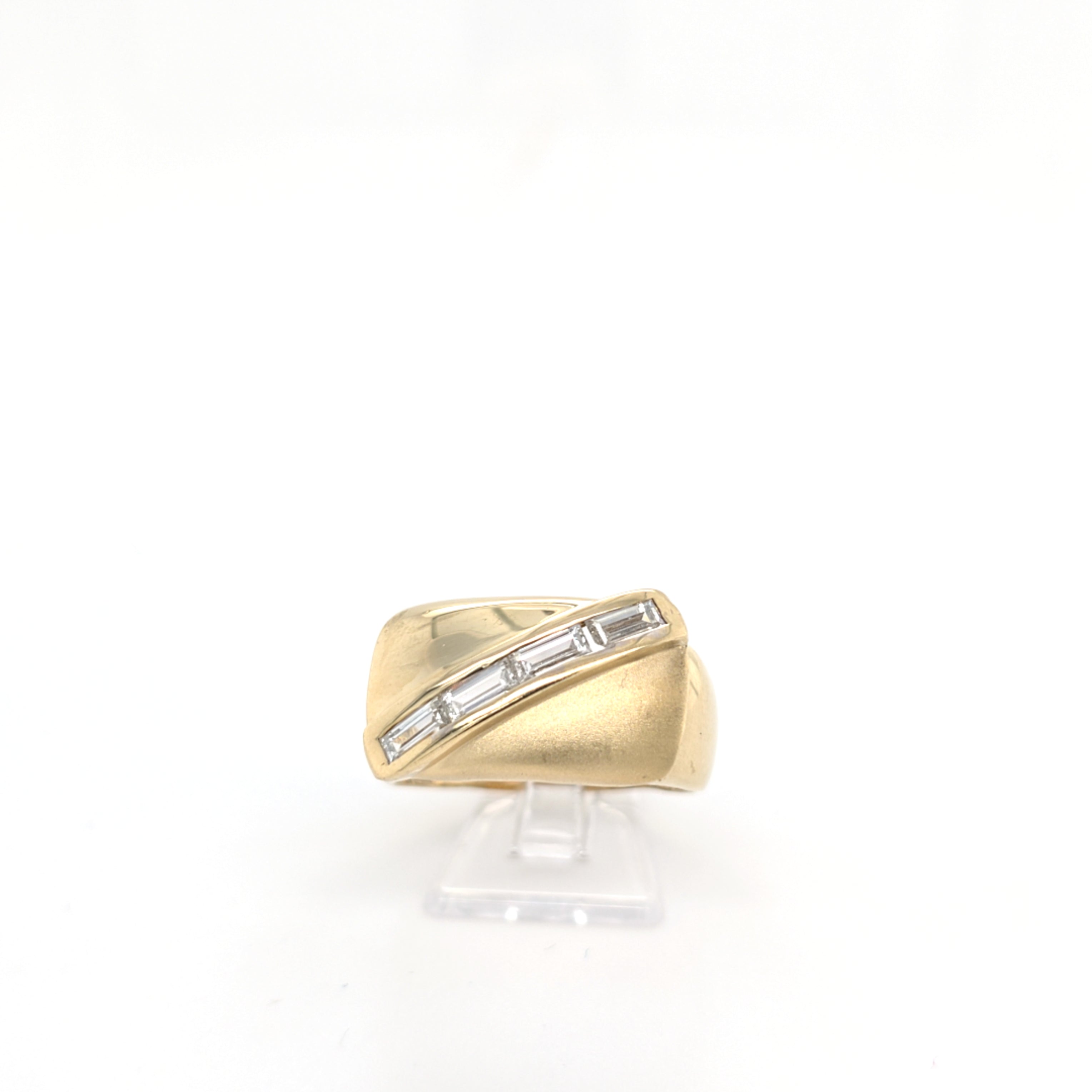 Ring Gelb Gold 585 Unisex Zirkonia Schmuck Geschenk