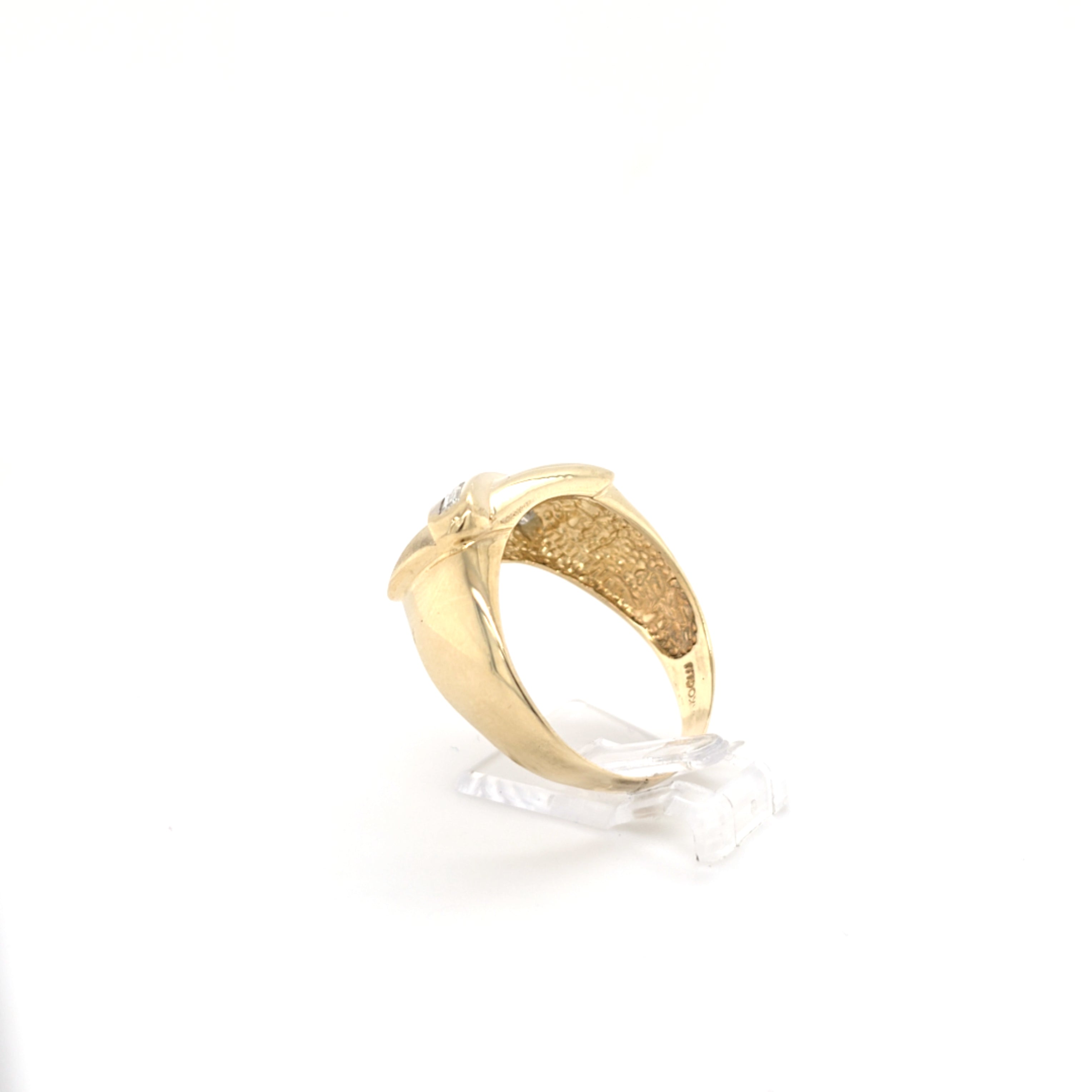 Ring Gelb Gold 585 Unisex Zirkonia Schmuck Geschenk