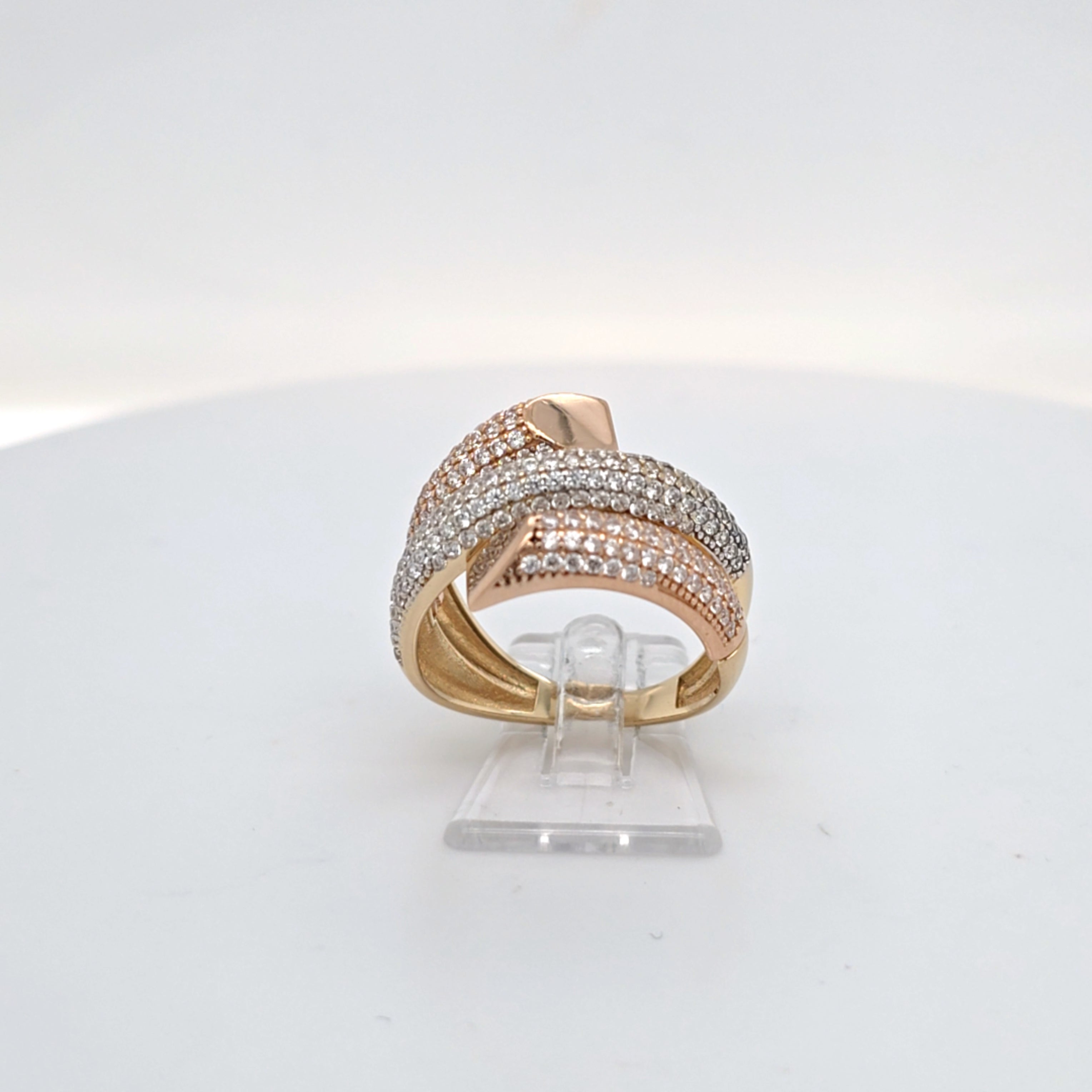 Ring Gelb Rot Gold 585 Zirkonia Schmuck Damen Geschenk