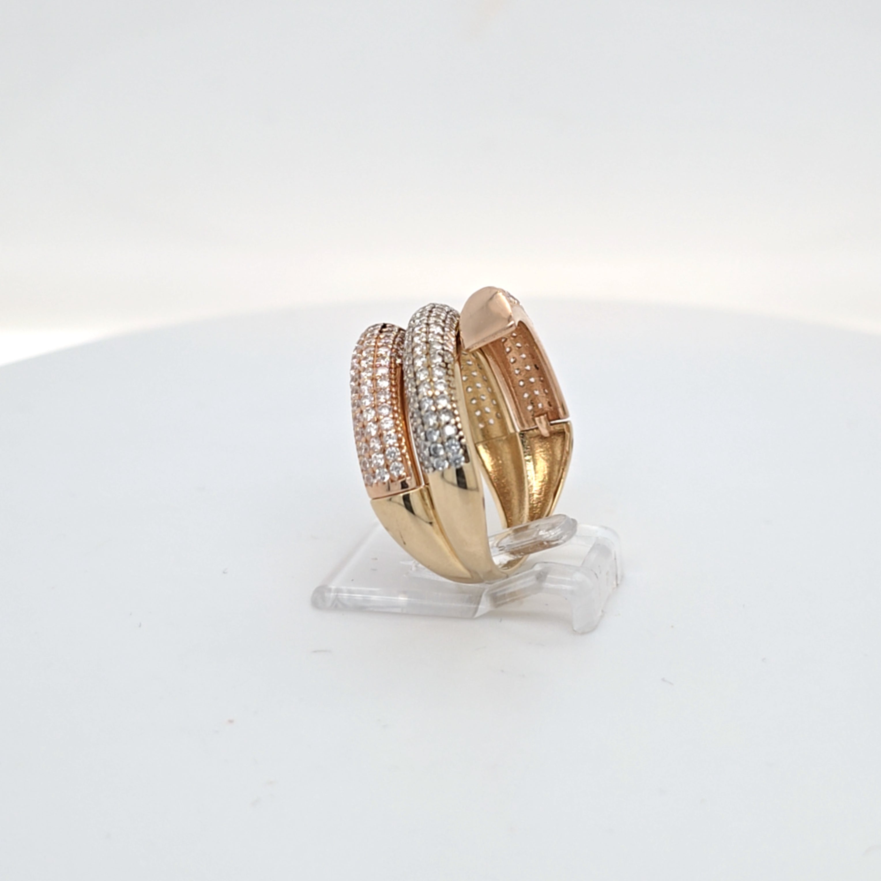 Ring Gelb Rot Gold 585 Zirkonia Schmuck Damen Geschenk