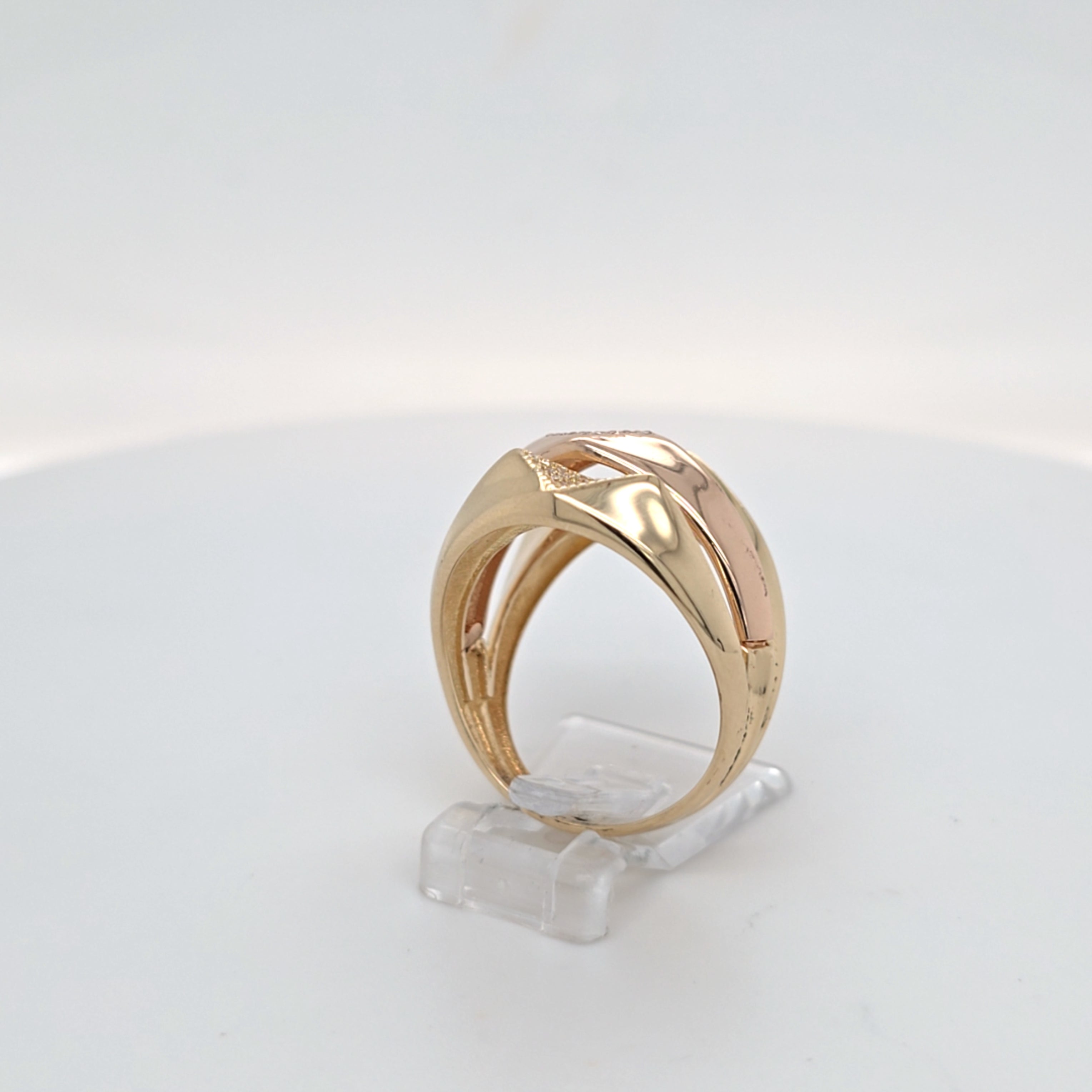 Ring Gelb Rot Gold 585 Zirkonia Damen Schmuck