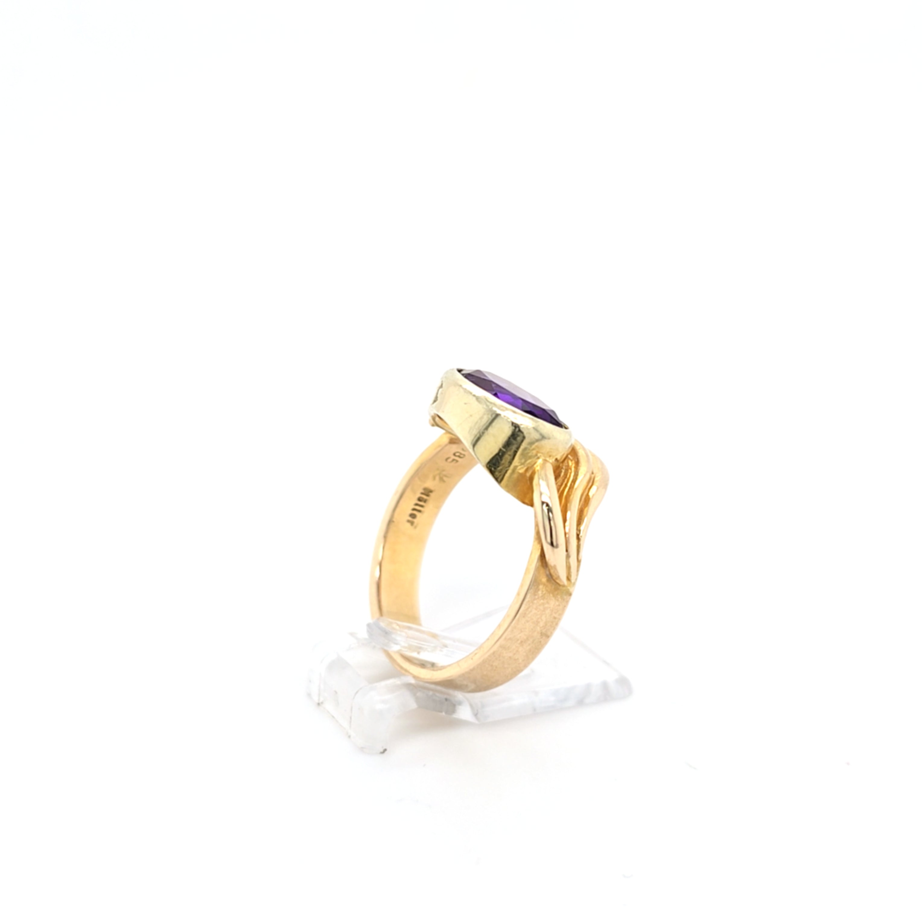 Ring Gelb Gold 585 Schmuckstein Lila Damen Schmuck