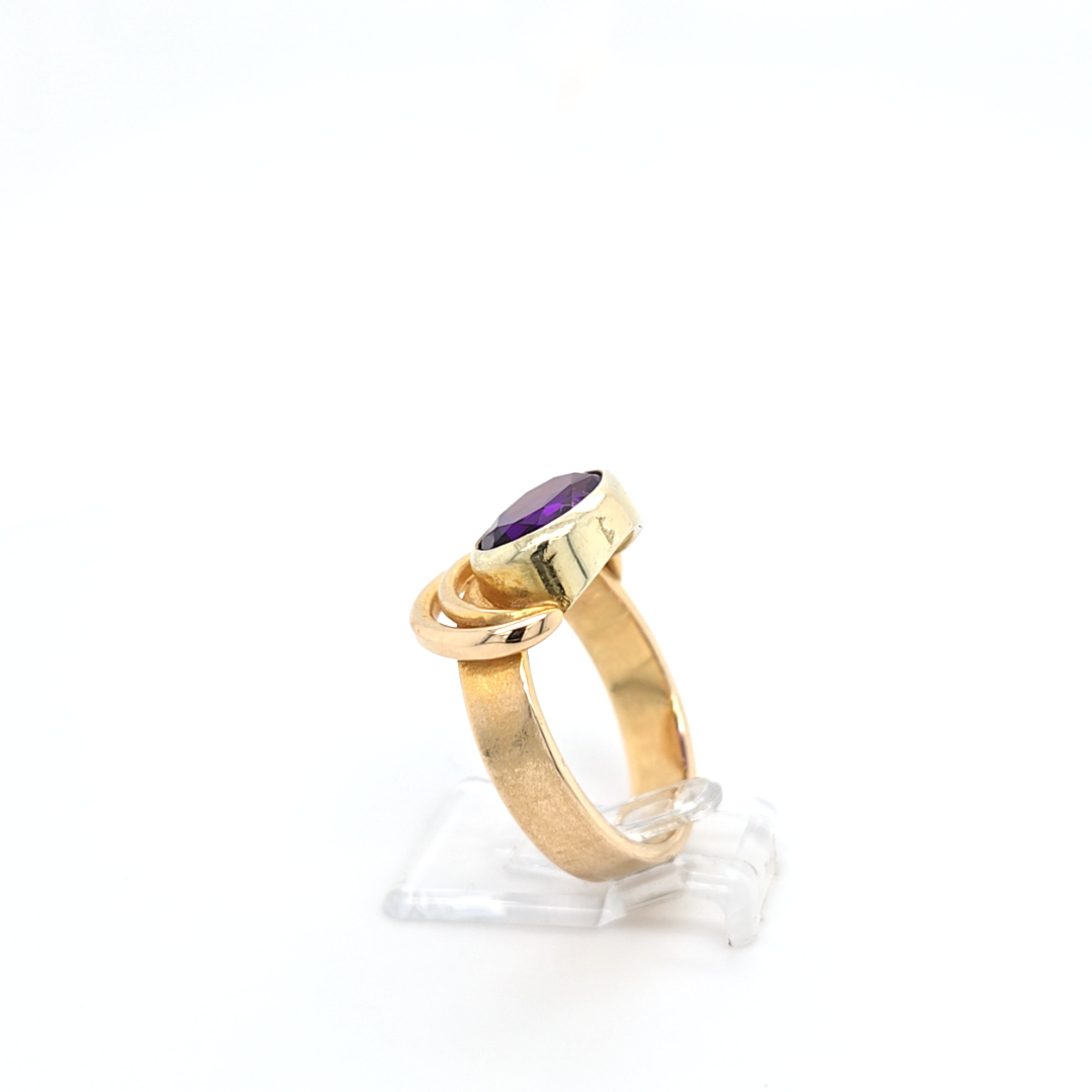 Ring Gelb Gold 585 Schmuckstein Lila Damen Schmuck