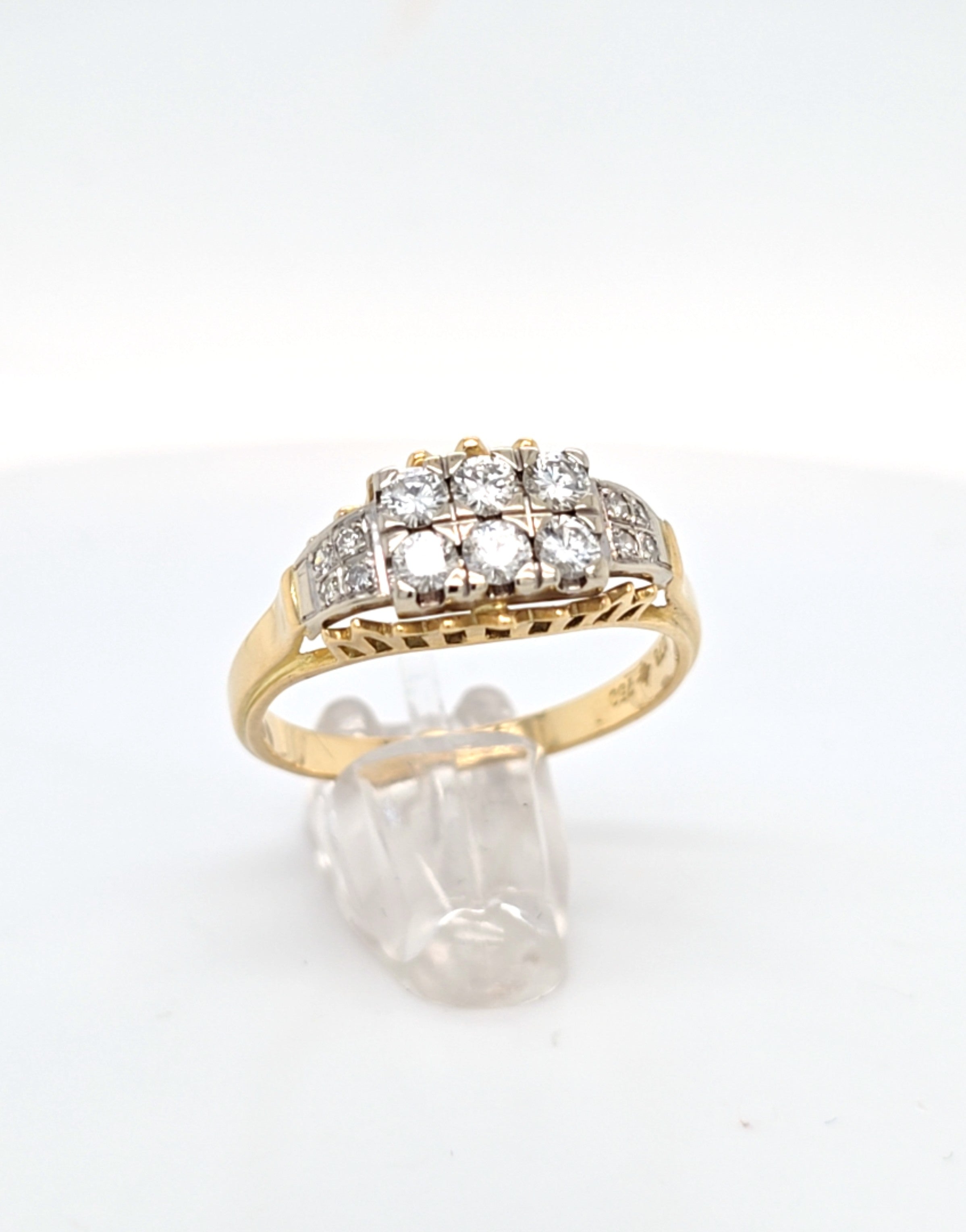 Ring Gelb Weiß Gold 750 Brillanten Diamanten Damen 214762