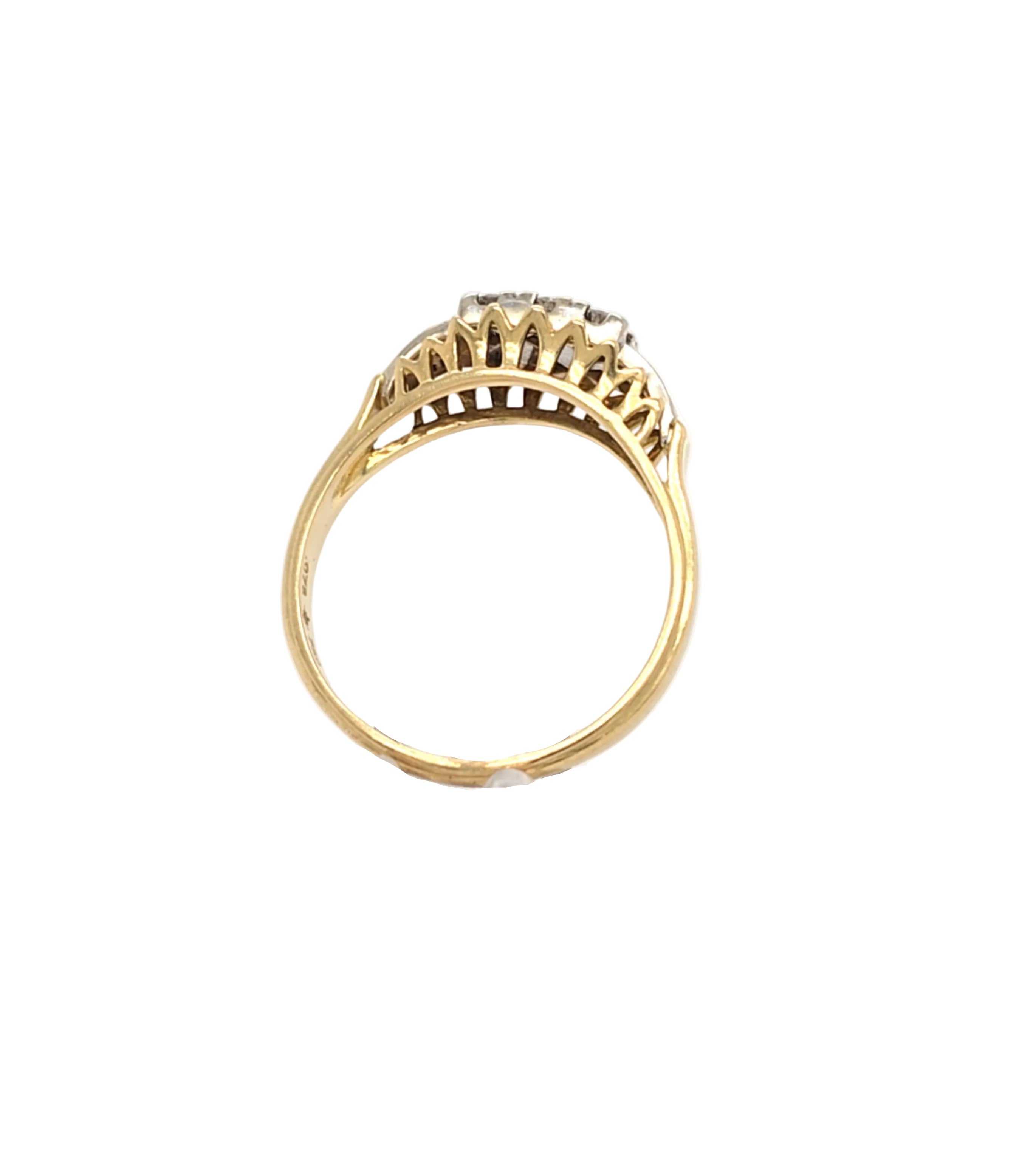Ring Gelb Weiß Gold 750 Brillanten Diamanten Damen 214762