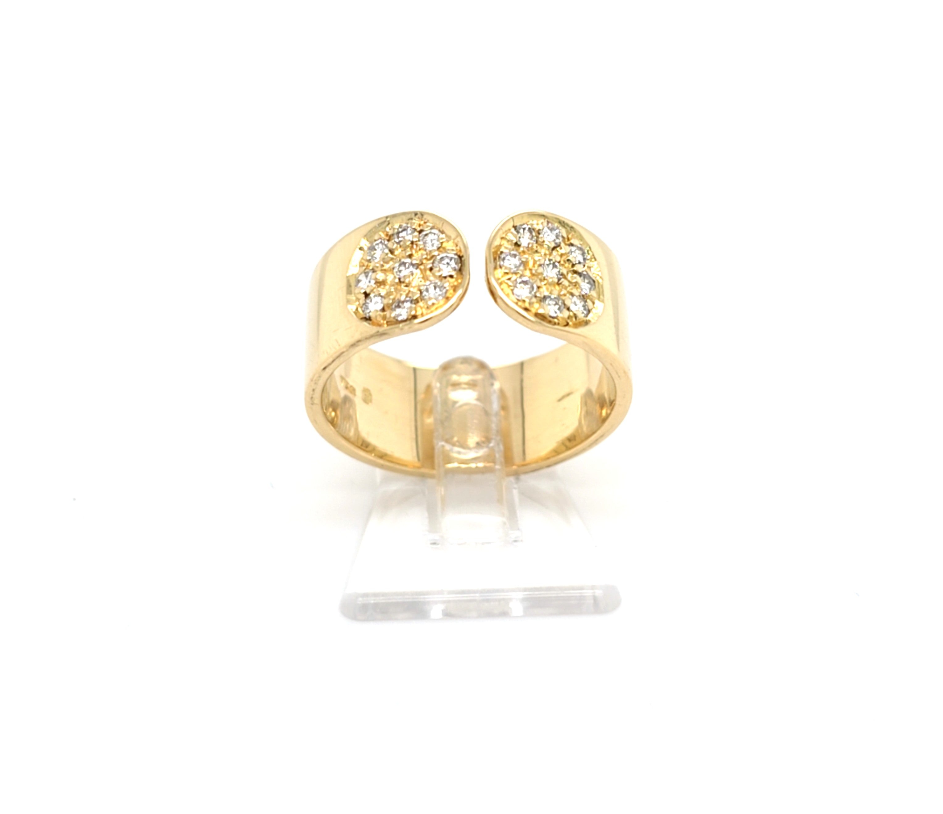 Ring Gelb Gold 750 Brillanten Damen Schmuck