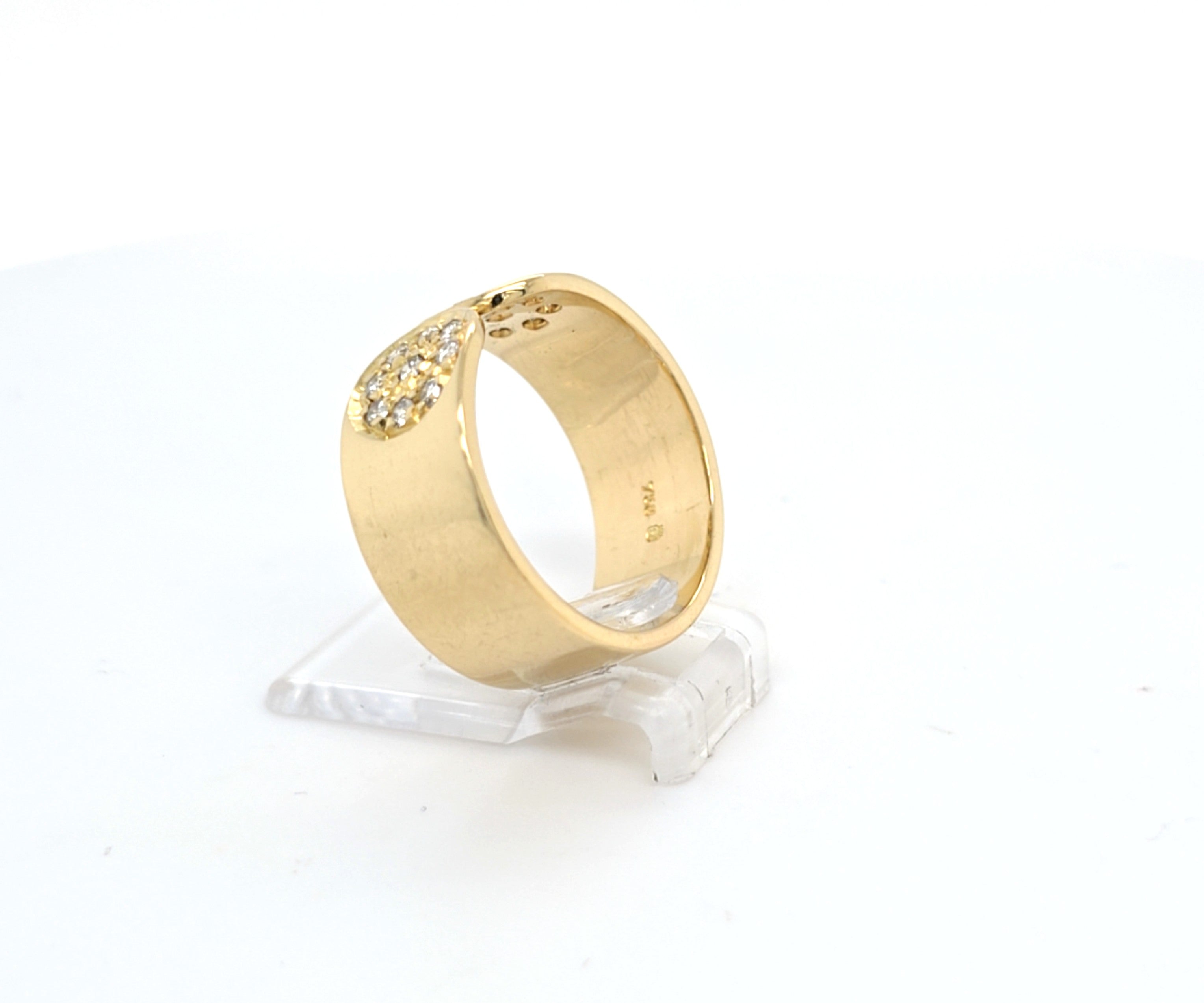 Ring Gelb Gold 750 Brillanten Damen Schmuck